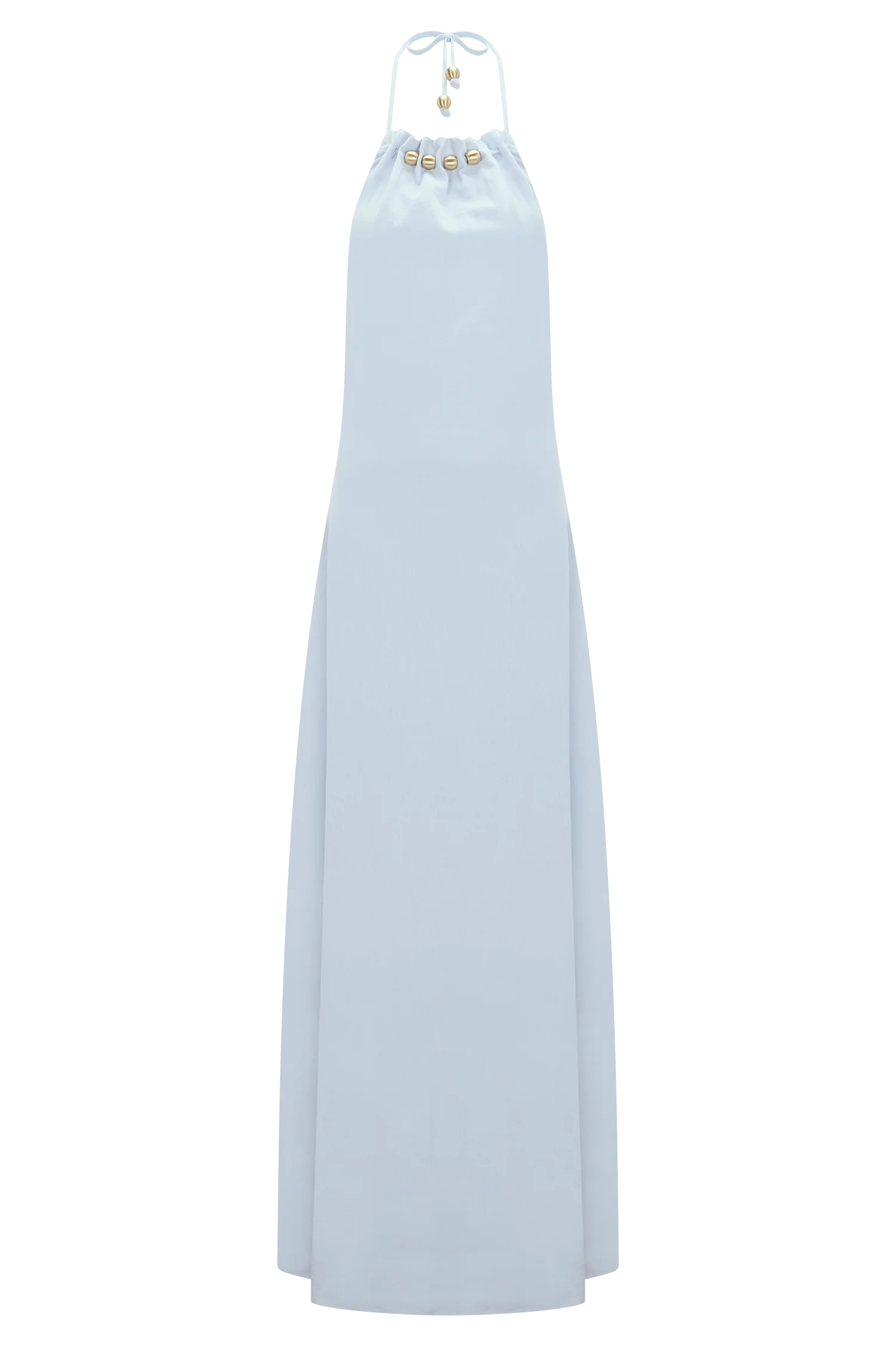 Abeda Cotton Maxi Dress With Hardware - Pale Blue - Image 8