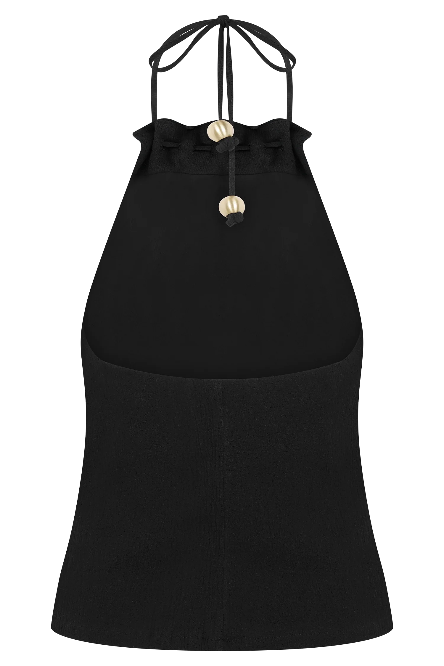 Abeda Cotton Top With Hardware - Black - Image 5