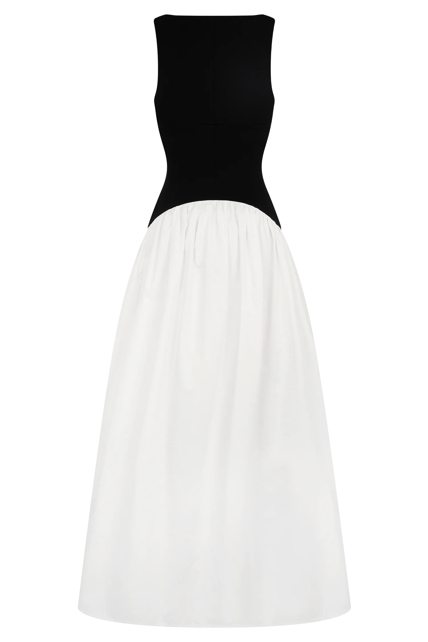 Acacia Contrast Sleeveless Maxi Dress - Black/White - Image 8