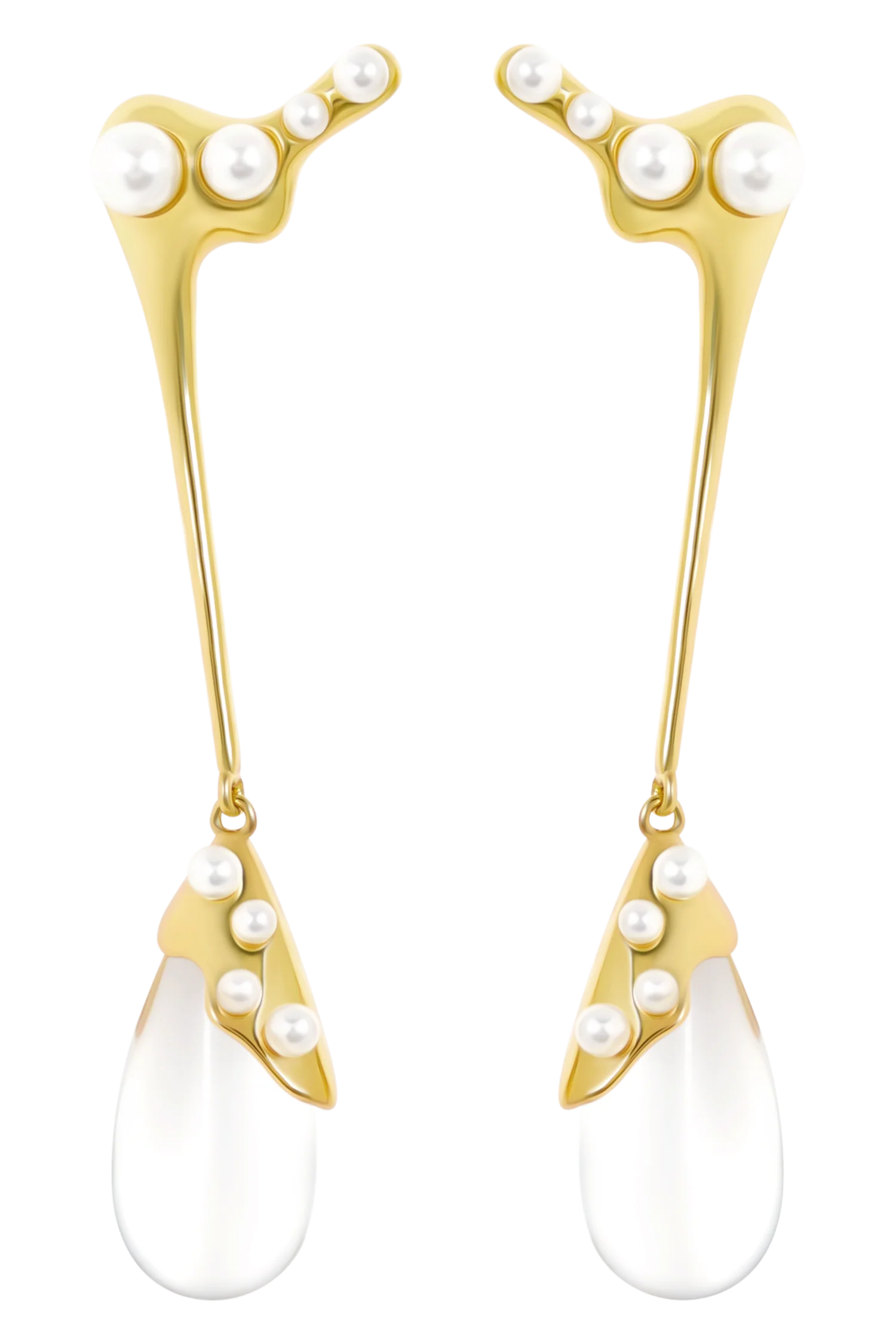 Adelaide Pearl Drop Earrings - Gold - Image 5