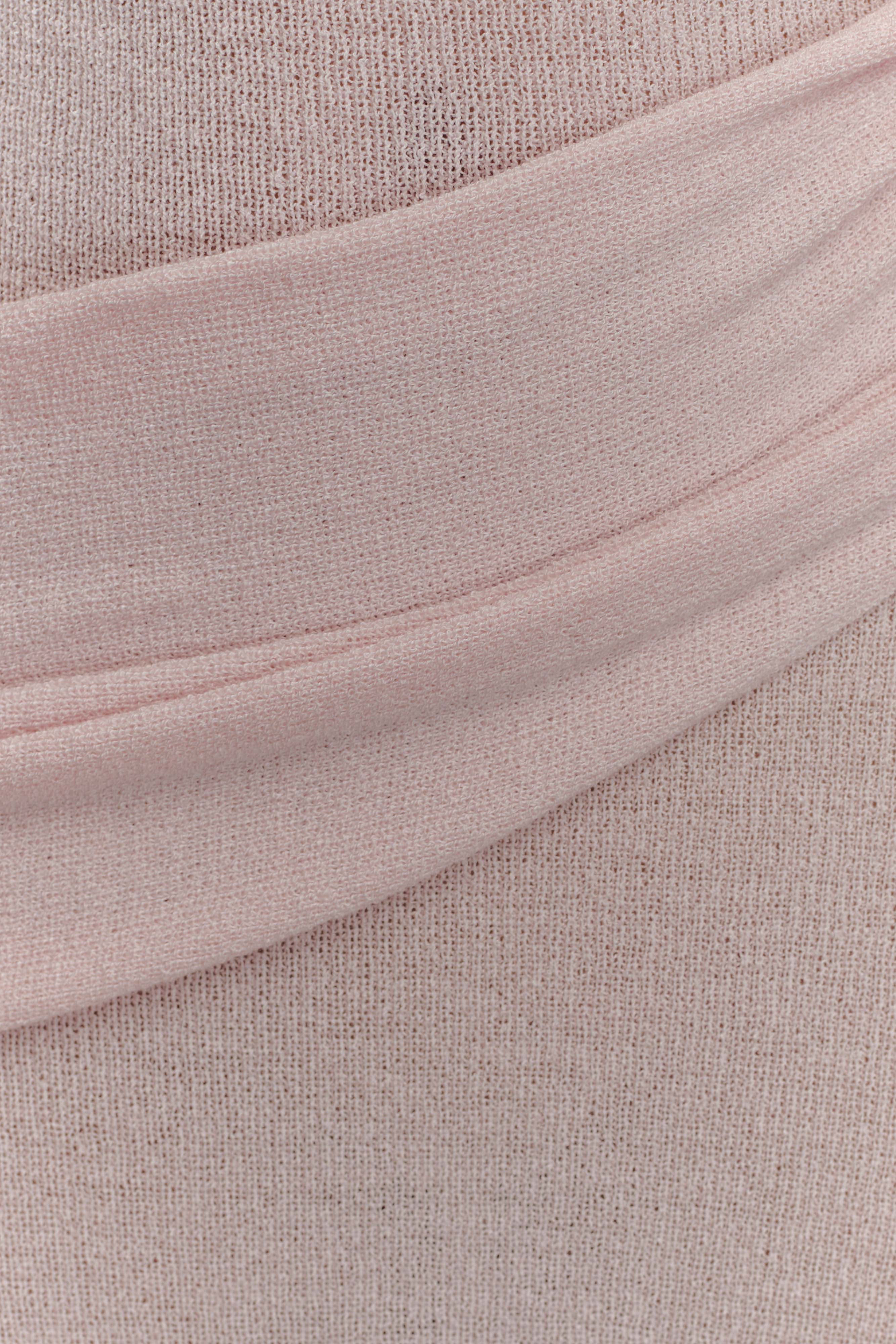 Alexius One Shoulder Knit Maxi Dress - Dusty Pink - Image 6