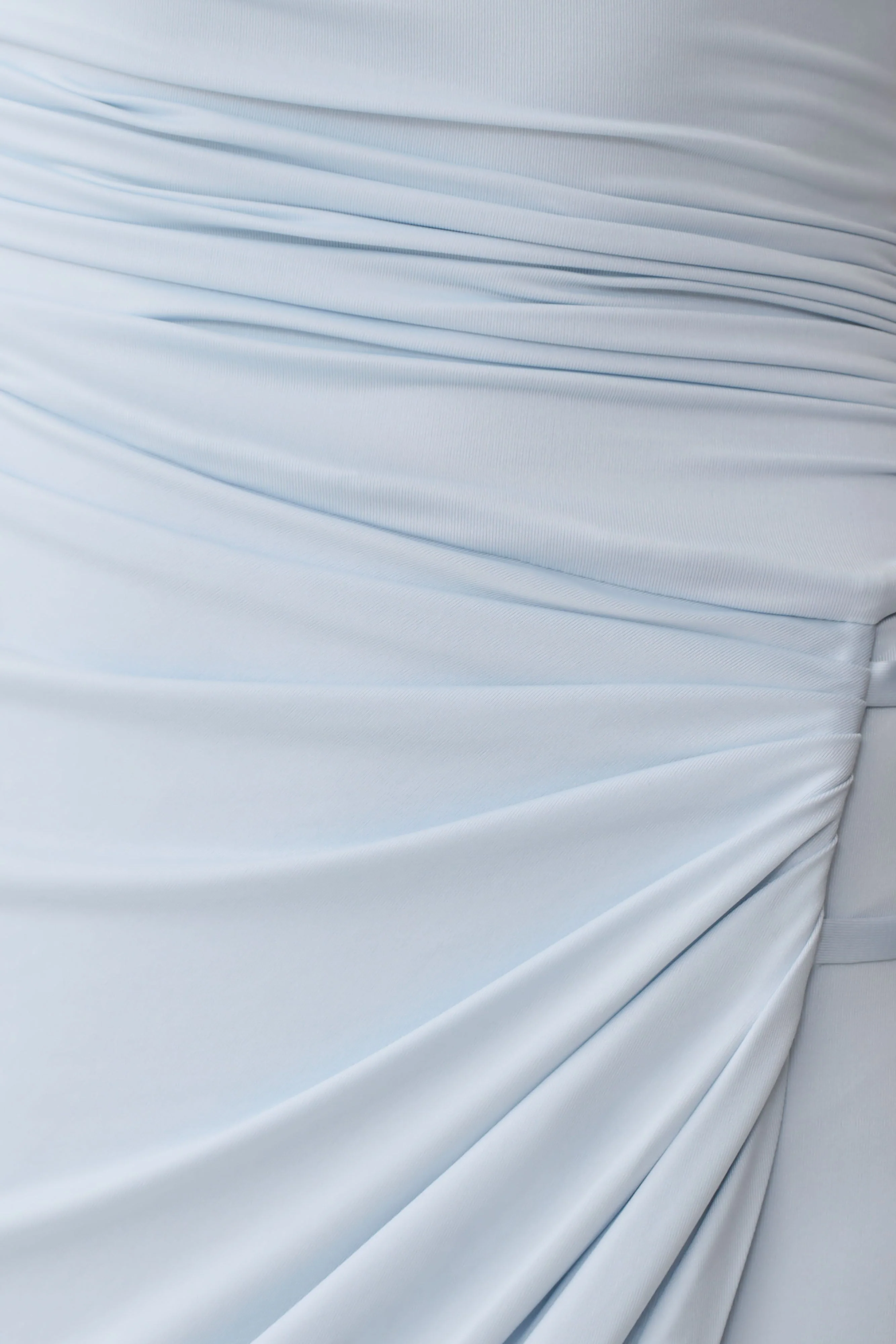 Alyn Off Shoulder Draped Maxi Dress - Pale Blue - Image 6