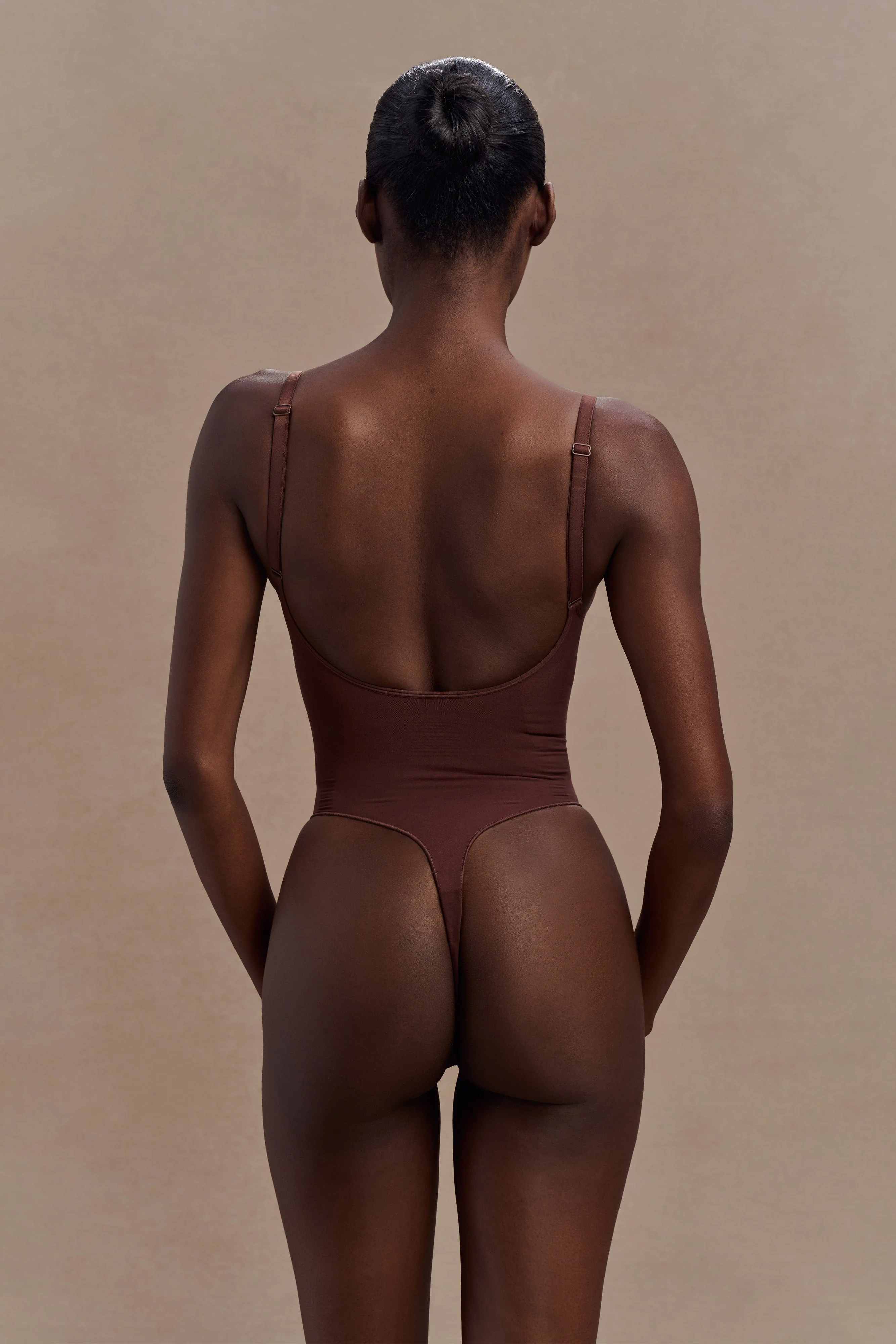 Alyssa Backless Shapewear Bodysuit - Espresso - Image 2