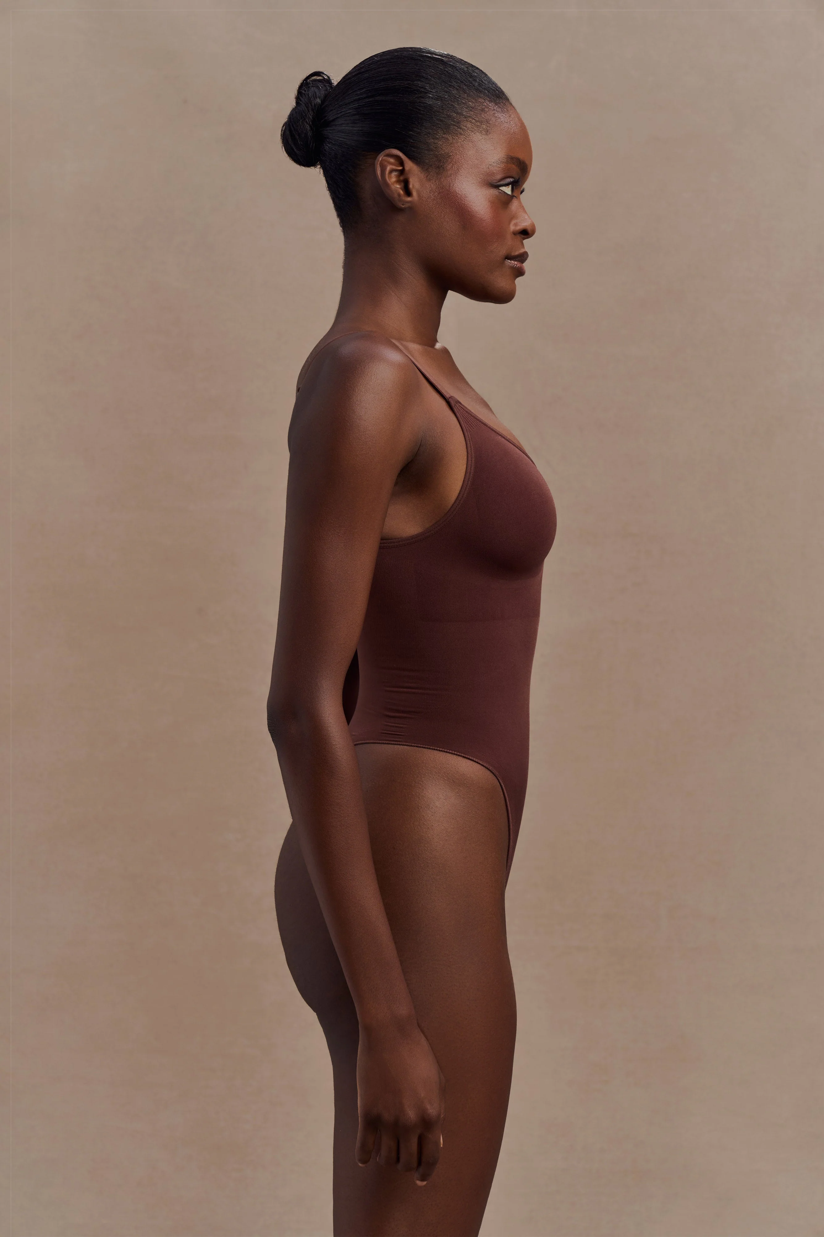Alyssa Backless Shapewear Bodysuit - Espresso - Image 4