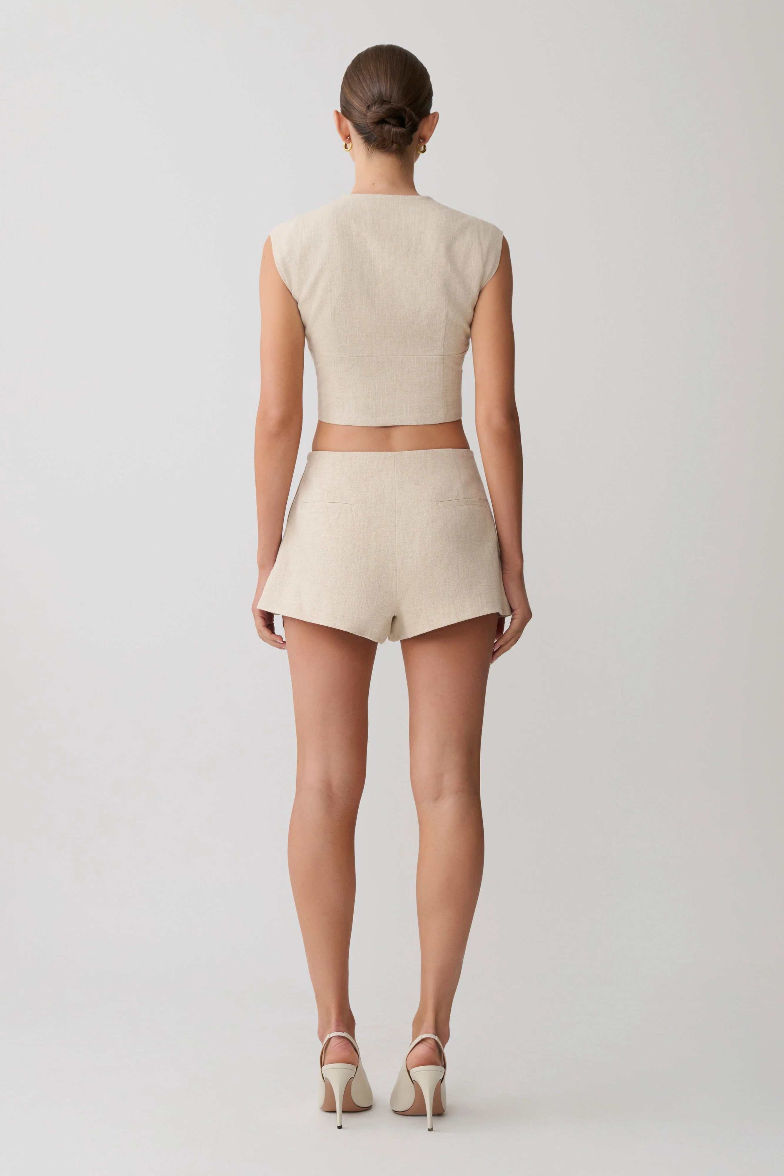 Anahita Linen Short - Natural - Image 2