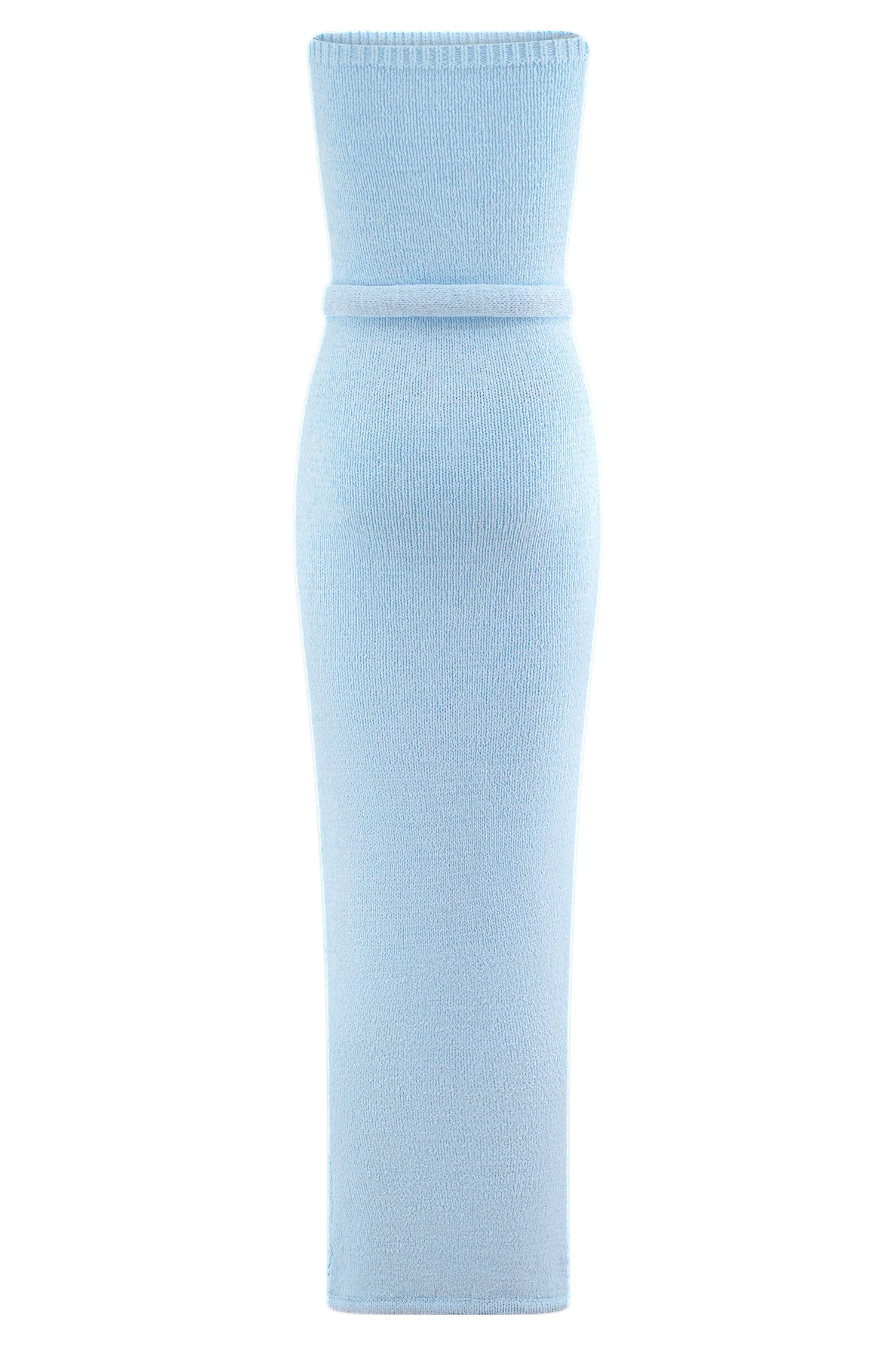 Andrea Strapless Knit Maxi Dress - Light Blue - Image 6