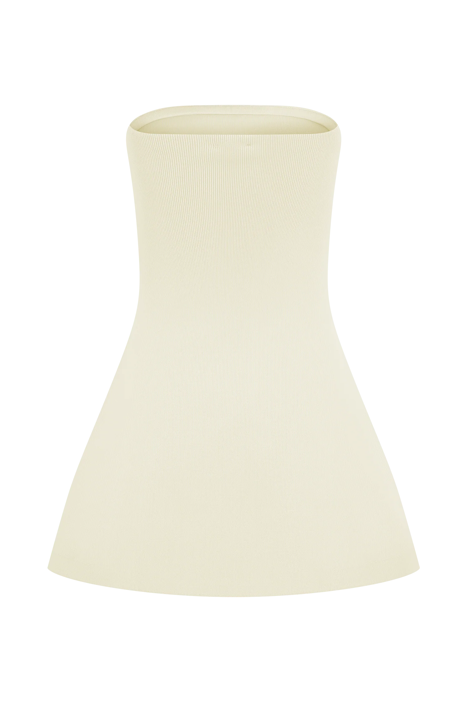 Anette Bandage Knit Strapless Top - Ivory - Image 7