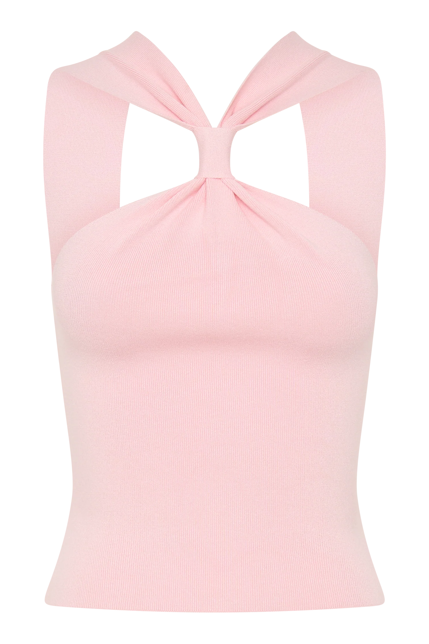 Angelika Twist Front Knit Top - Baby Pink - Image 9