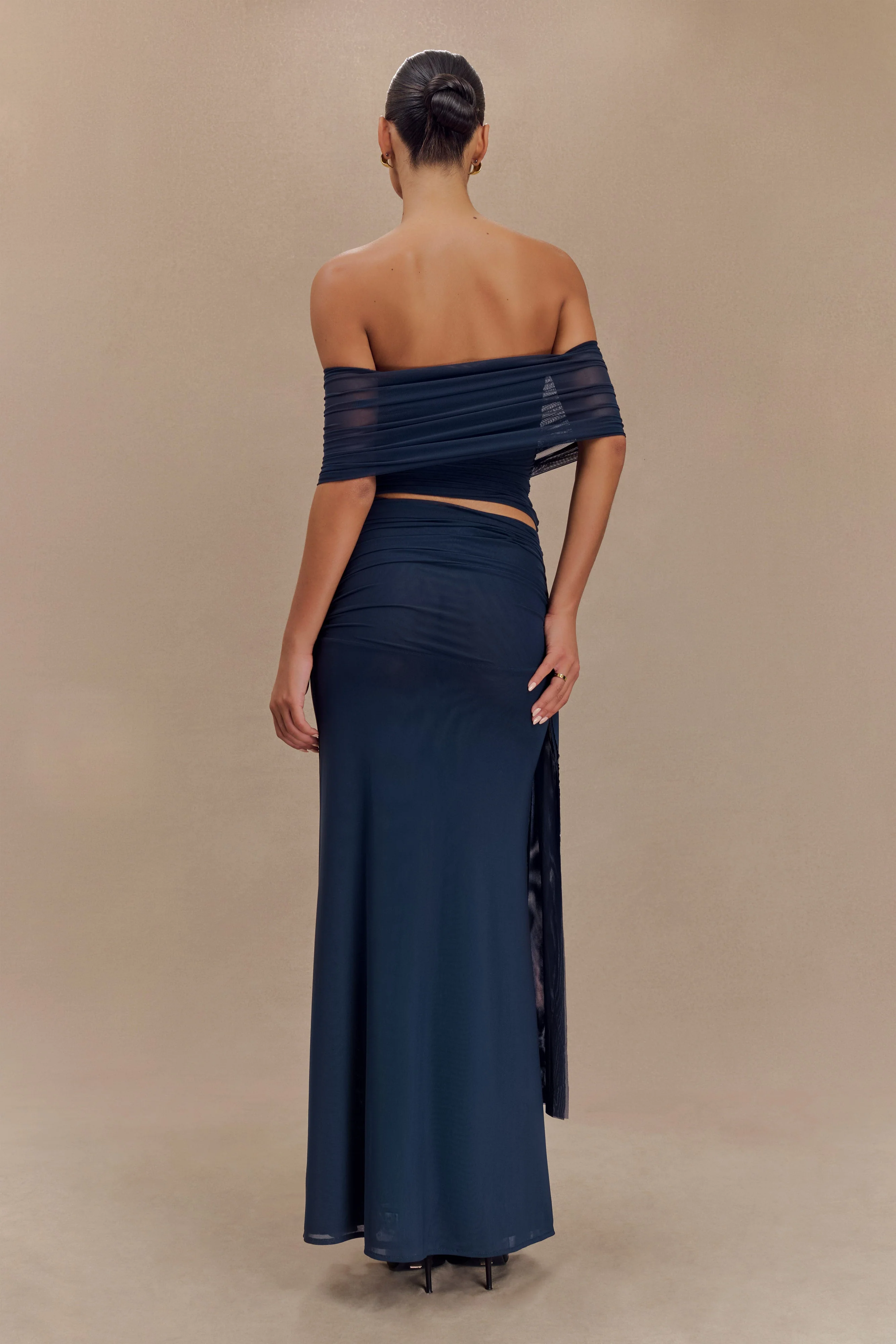 Arna Mesh Maxi Skirt - Midnight Blue - Image 6