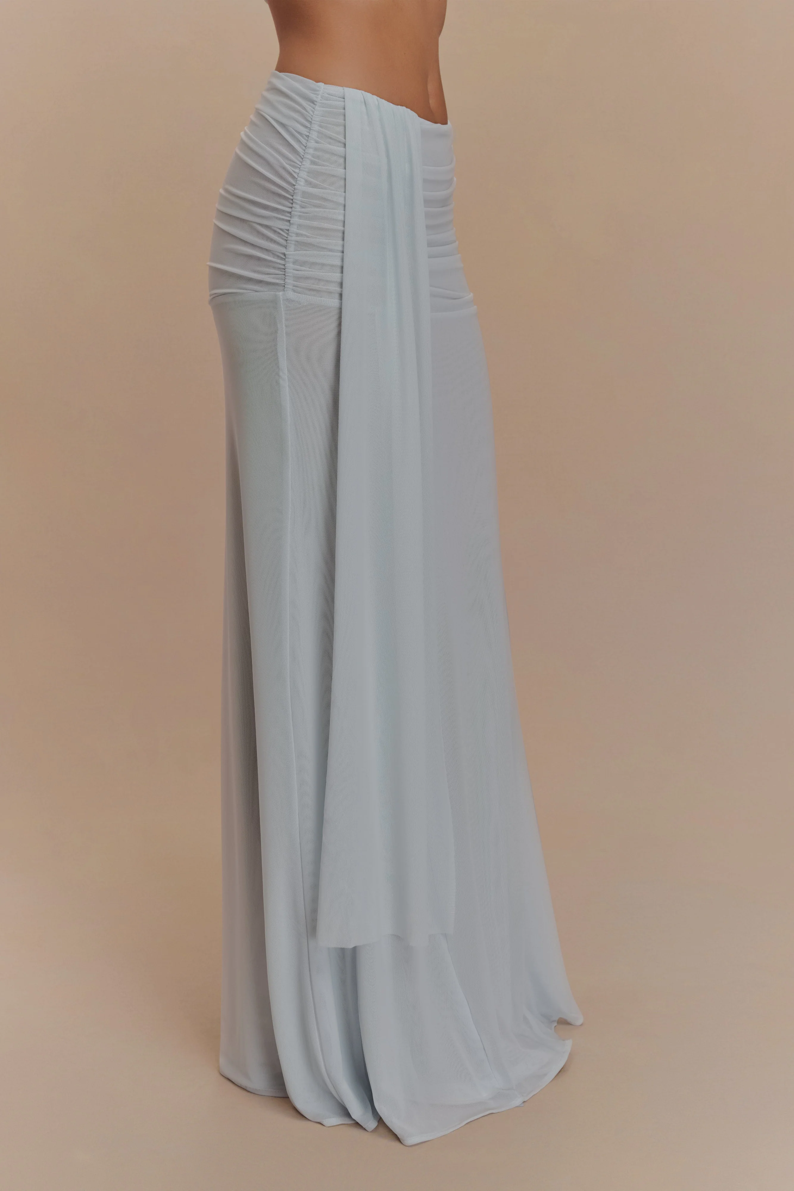Arna Mesh Maxi Skirt - Pale Blue - Image 6