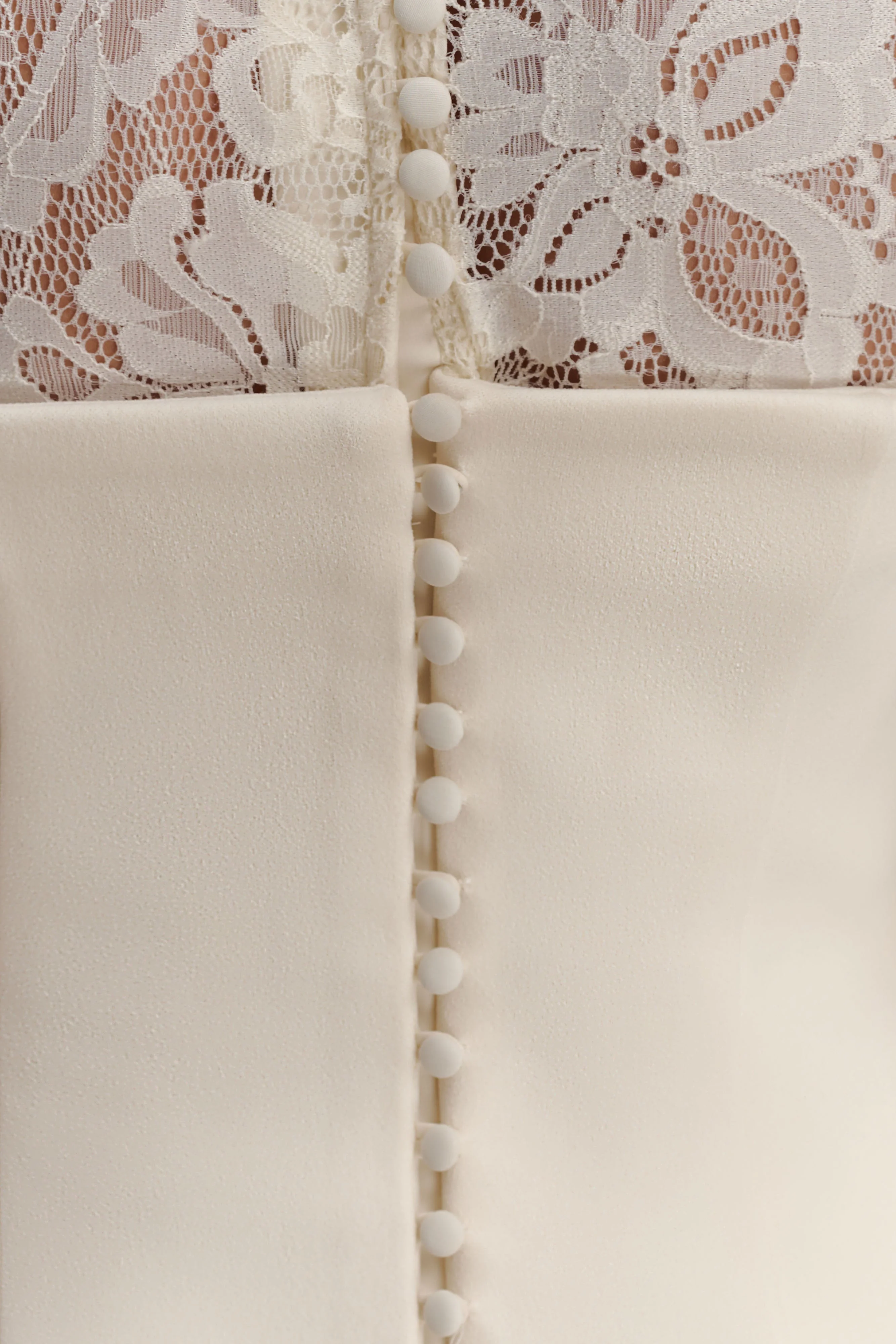 Aurelie Long Sleeve Lace Maxi Dress - Ivory - Image 6