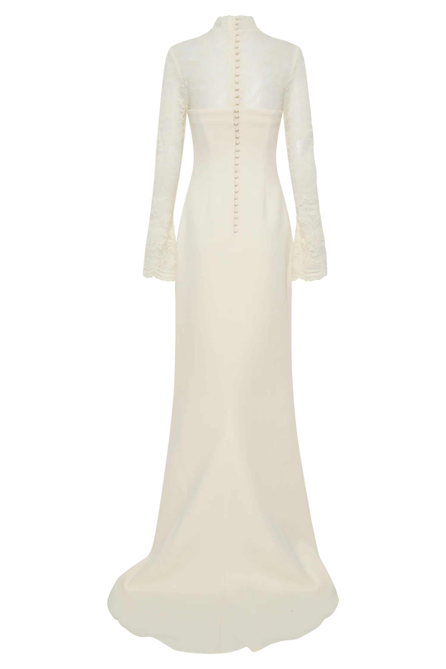 Aurelie Long Sleeve Lace Maxi Dress - Ivory - Image 7