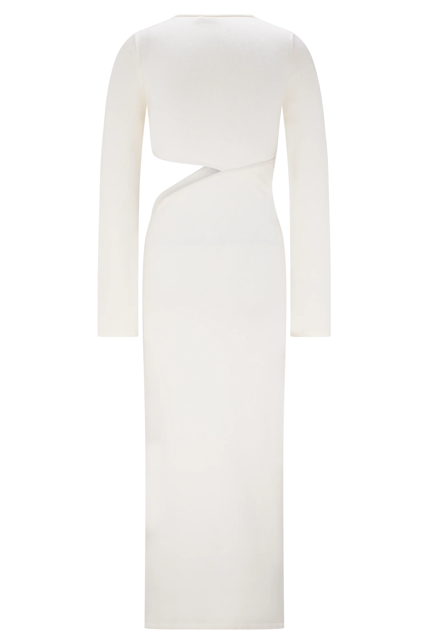 Azariah Long Sleeve Knit Midi Dress - Ivory - Image 7