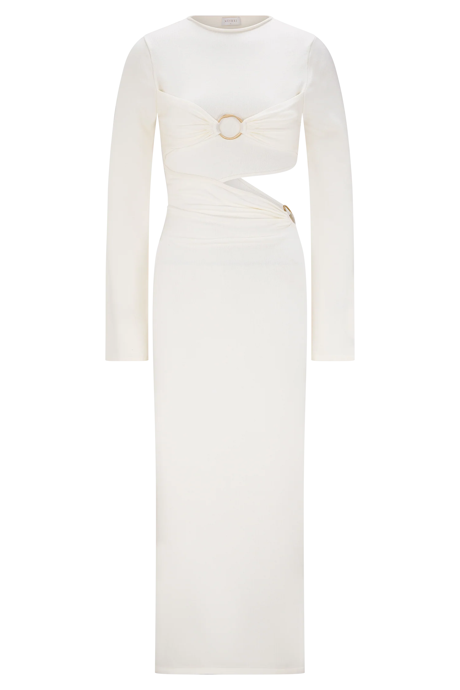 Azariah Long Sleeve Knit Midi Dress - Ivory - Image 8