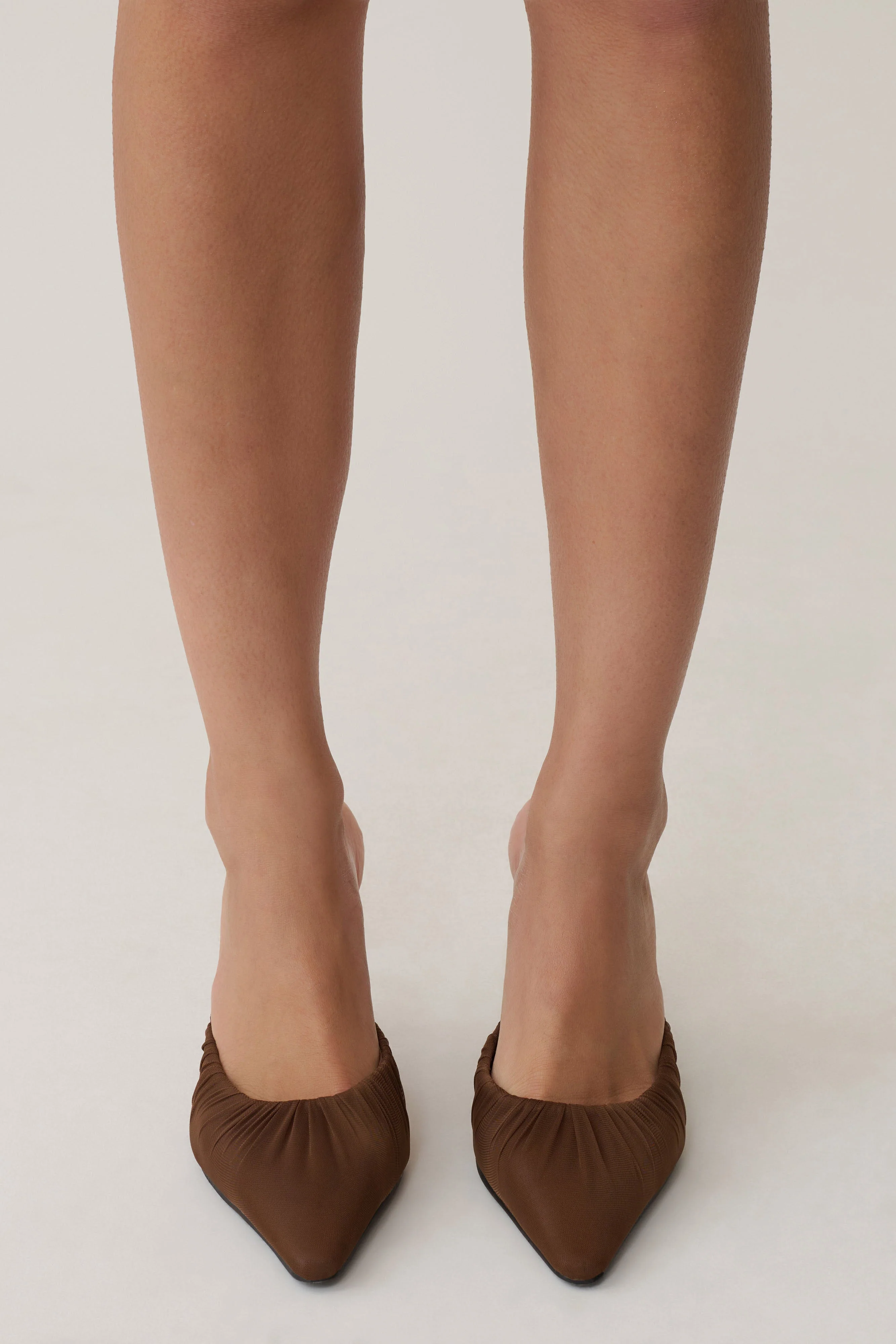 Bao Mesh Pointed Heel - Chocolate - Image 2