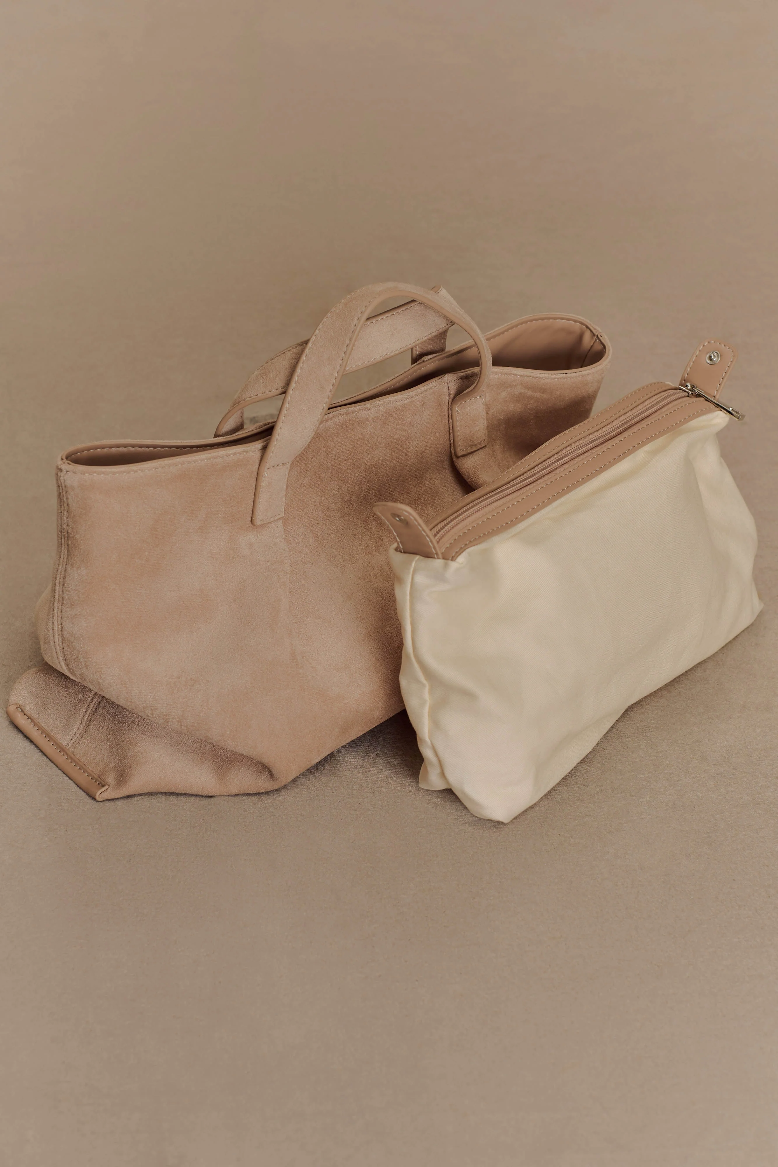 Baylor Faux Suede Bag - Natural - Image 3