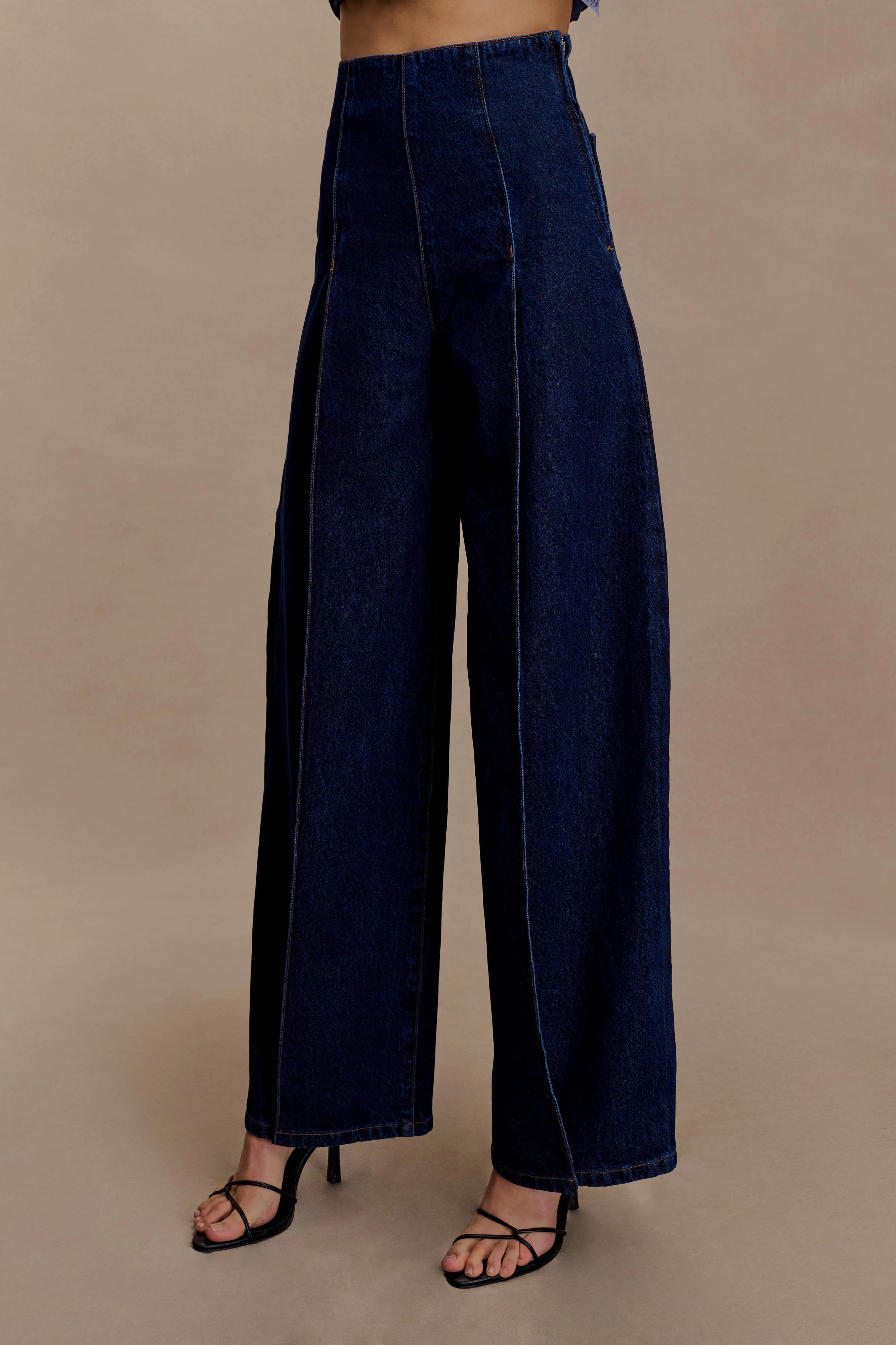 Beatrix High Rise Denim Jeans -  Indigo Blue - Image 6