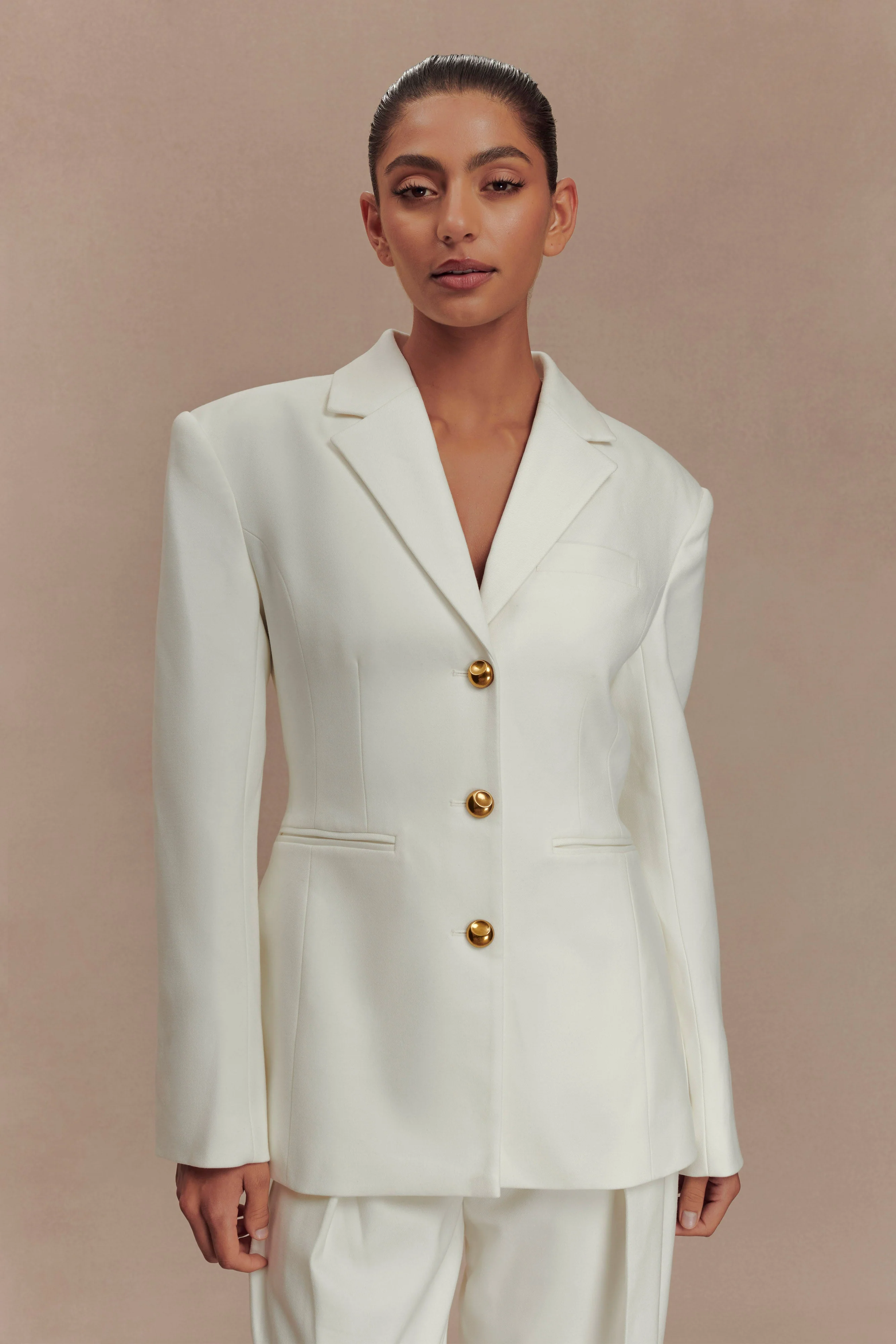 Bellamy Cinched Blazer - Ivory - Image 3