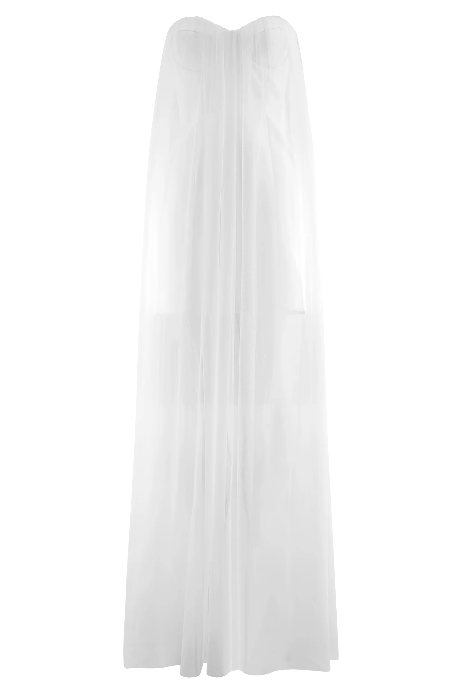 Bettany Chiffon Strapless Maxi Dress - White - Image 10