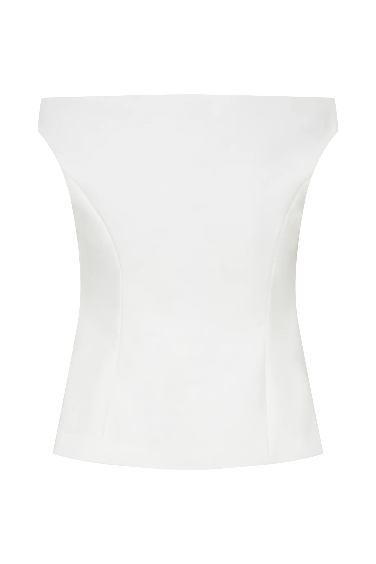 Billie Off Shoulder Sleeveless Button Top - White - Image 11