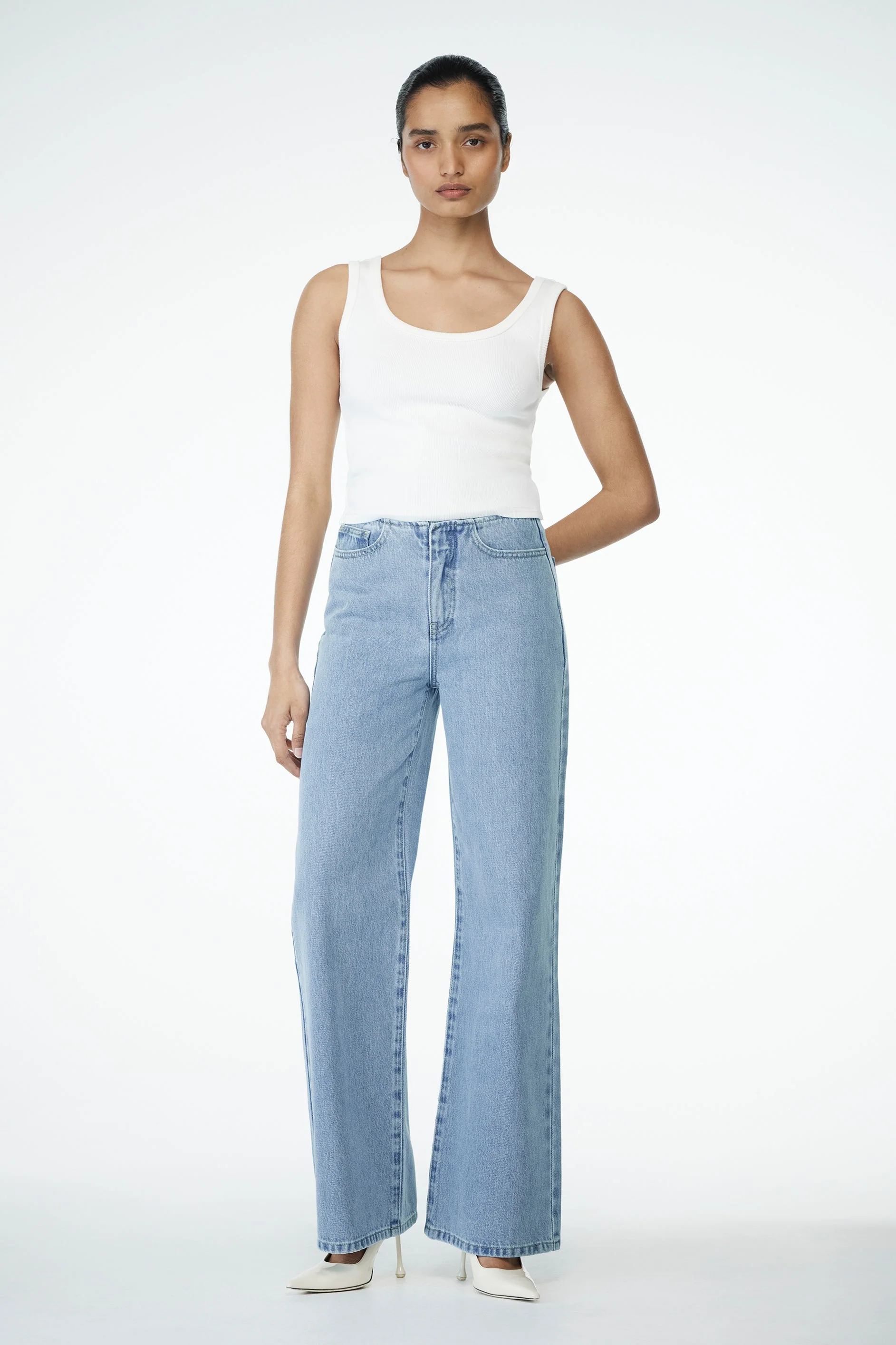 Caitlin Mid Rise Denim Jeans - Classic Blue - Image 8