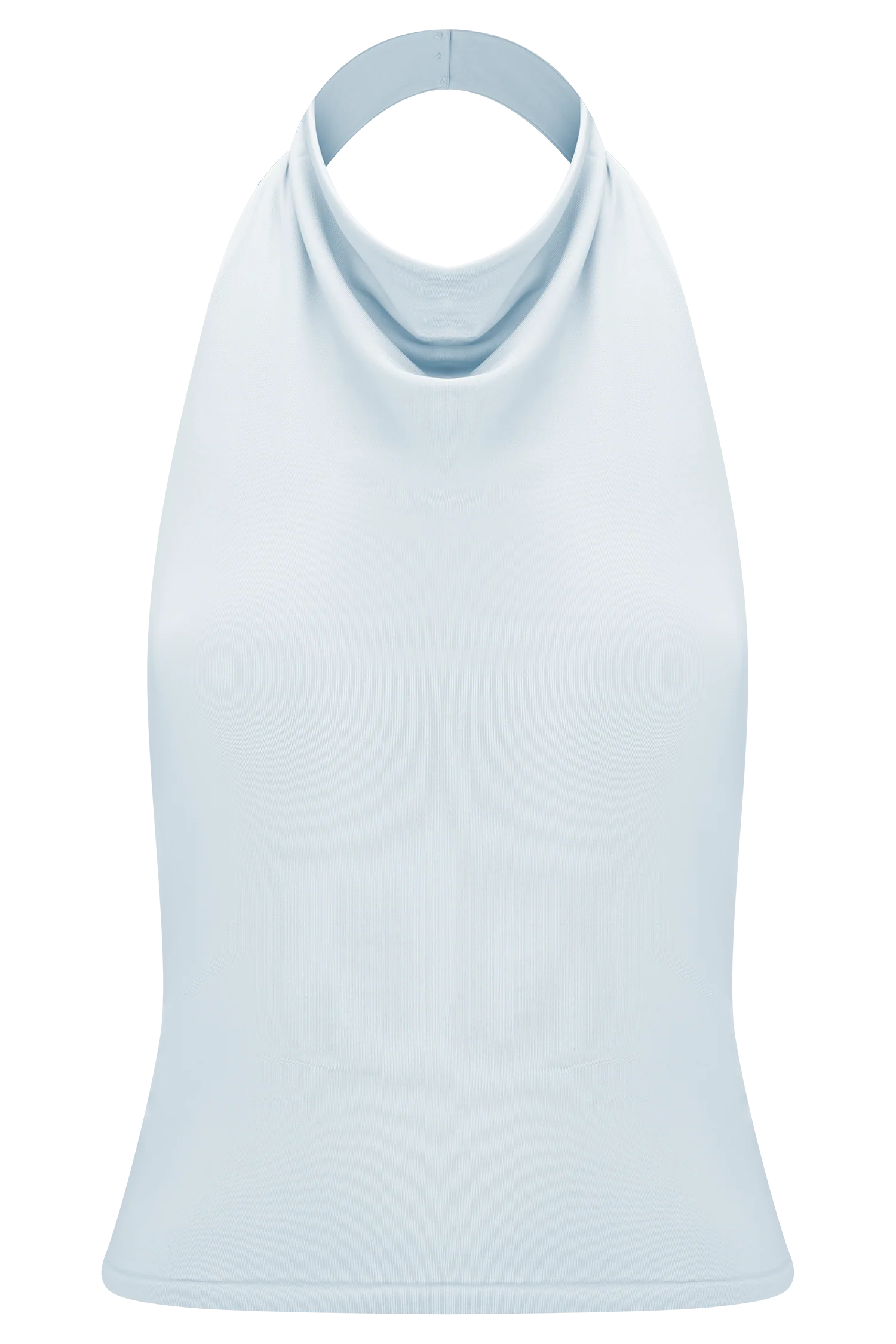 Calandra Slinky Halter Top With Hardware - Pale Blue - Image 8