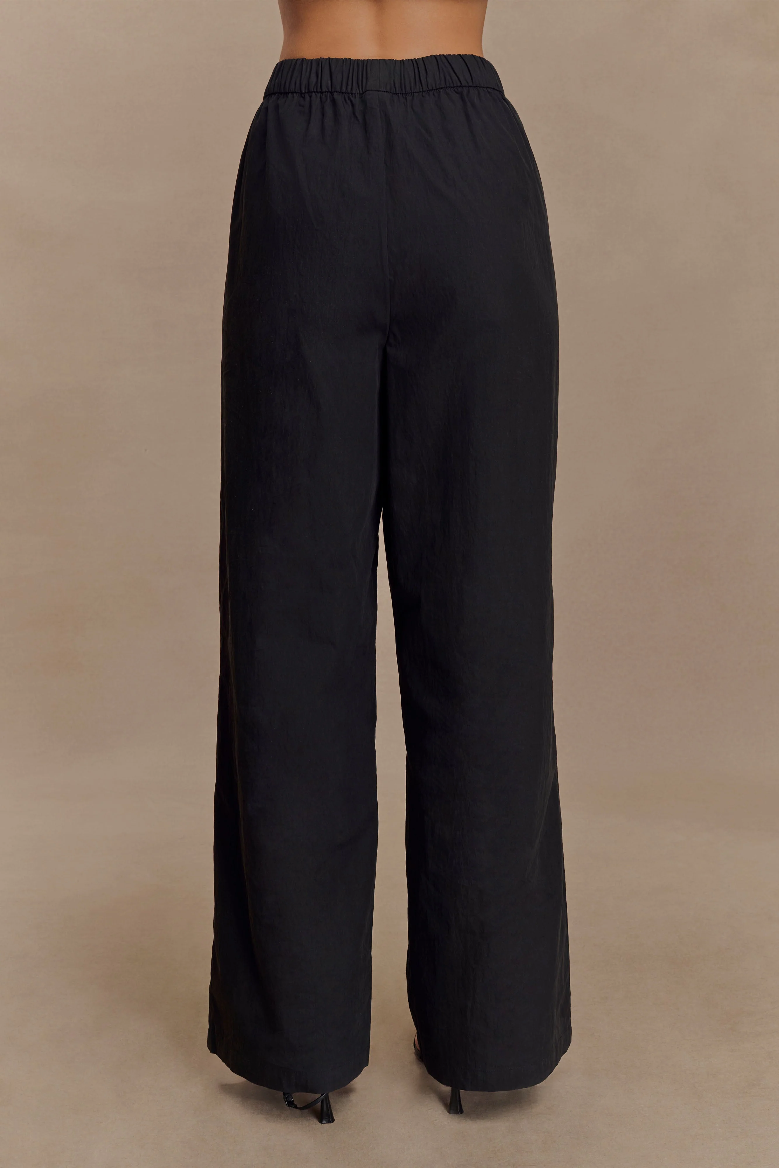 Campbell Cotton Wide Leg Pants - Black - Image 2