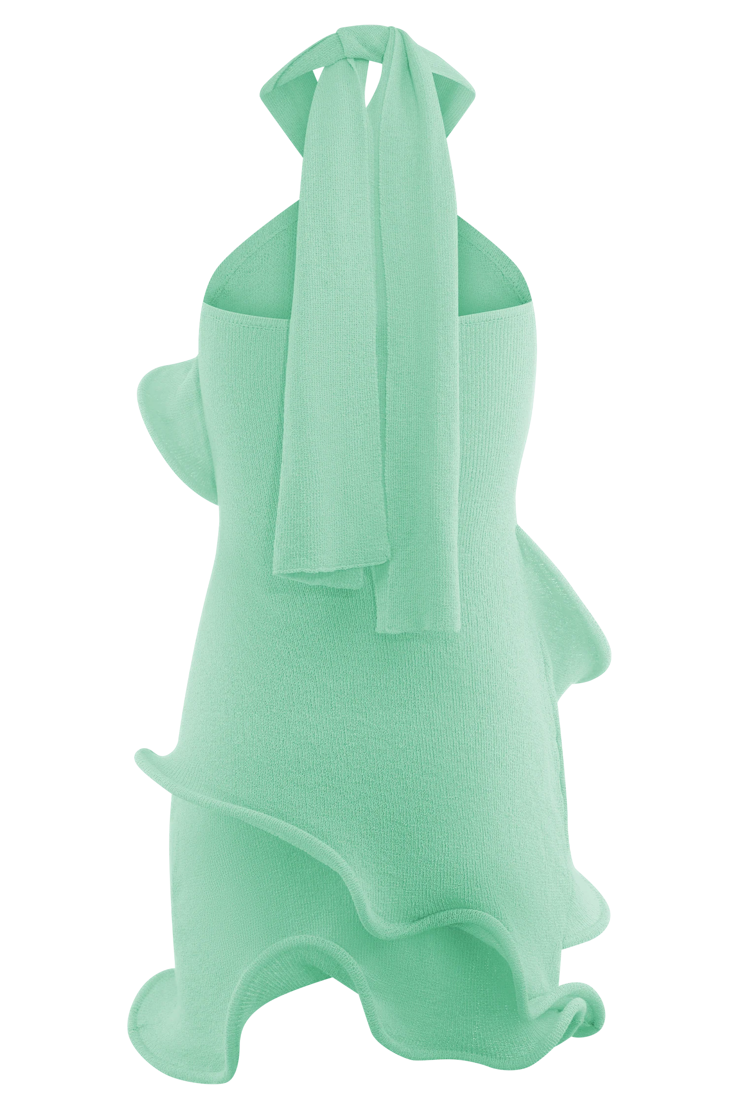 Caprice Halter Knit Mini Dress - Lagoon - Image 6