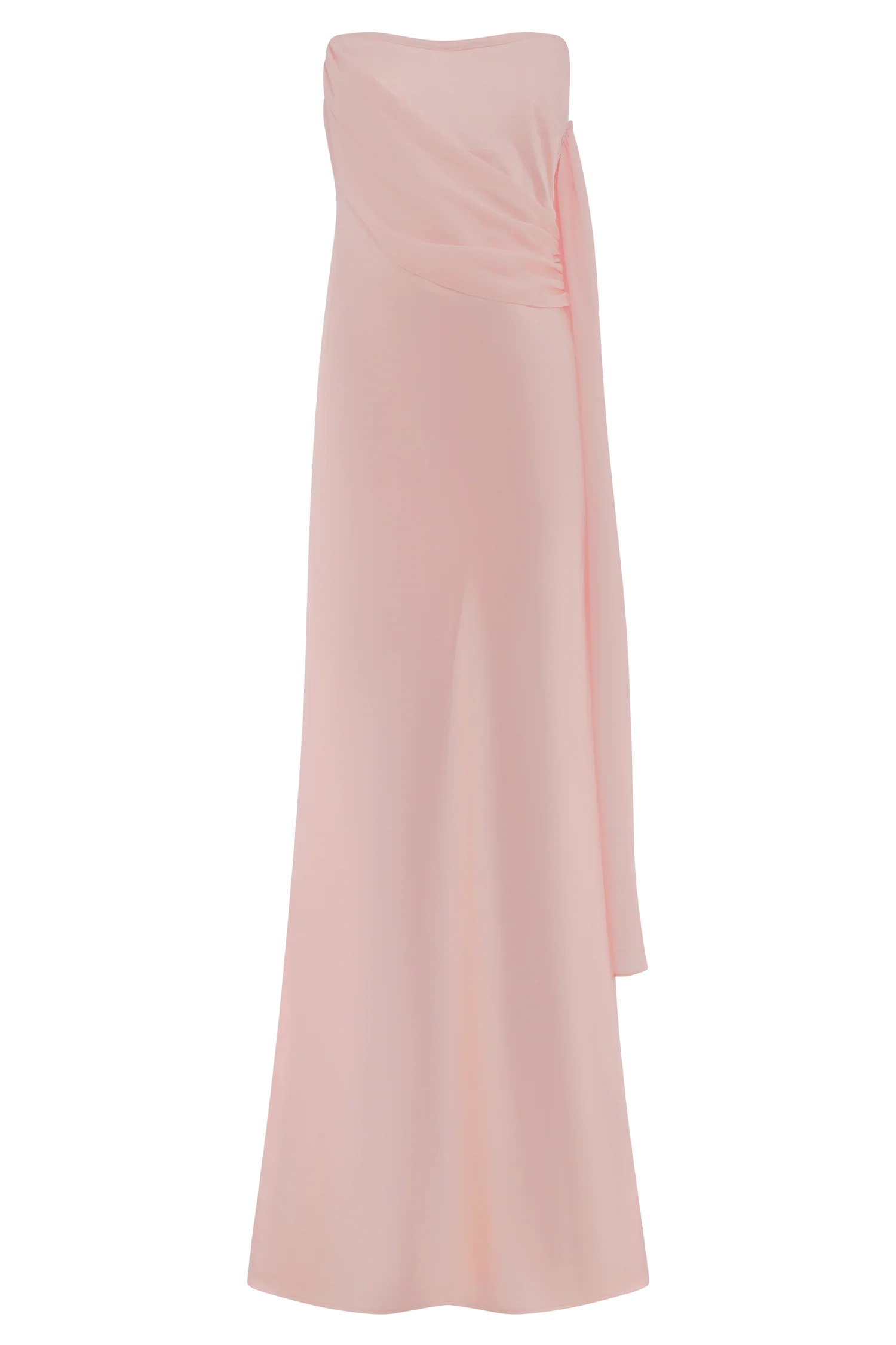 Carah Satin And Chiffon Maxi Dress - Pale Pink - Image 7