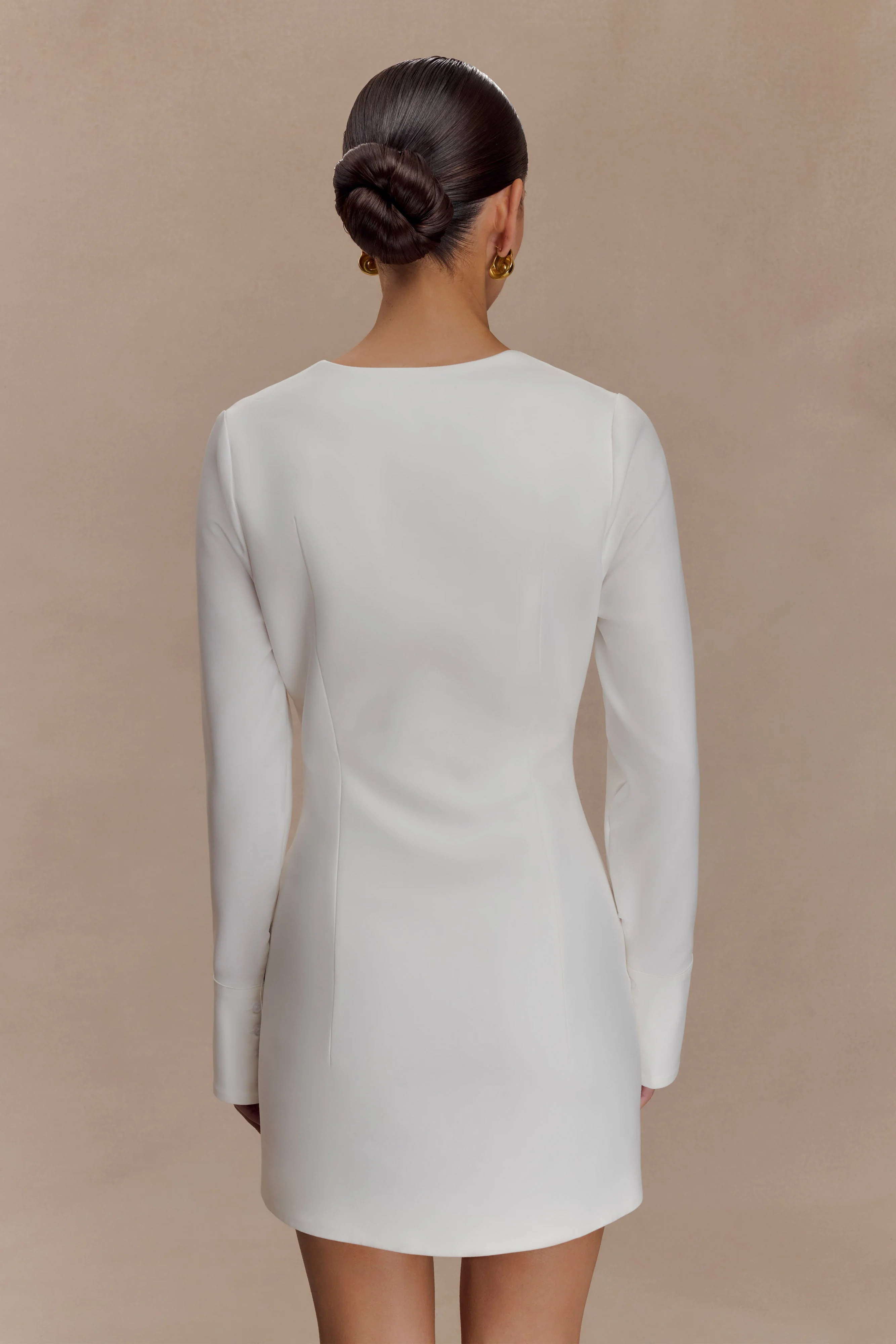Carina Peplum Cotton Shirt Dress - White - Image 2