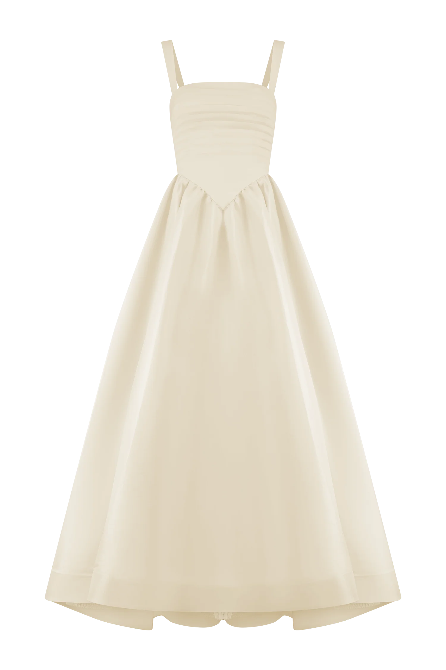 Carla Ruched Gown - Cream Ivory - Image 10