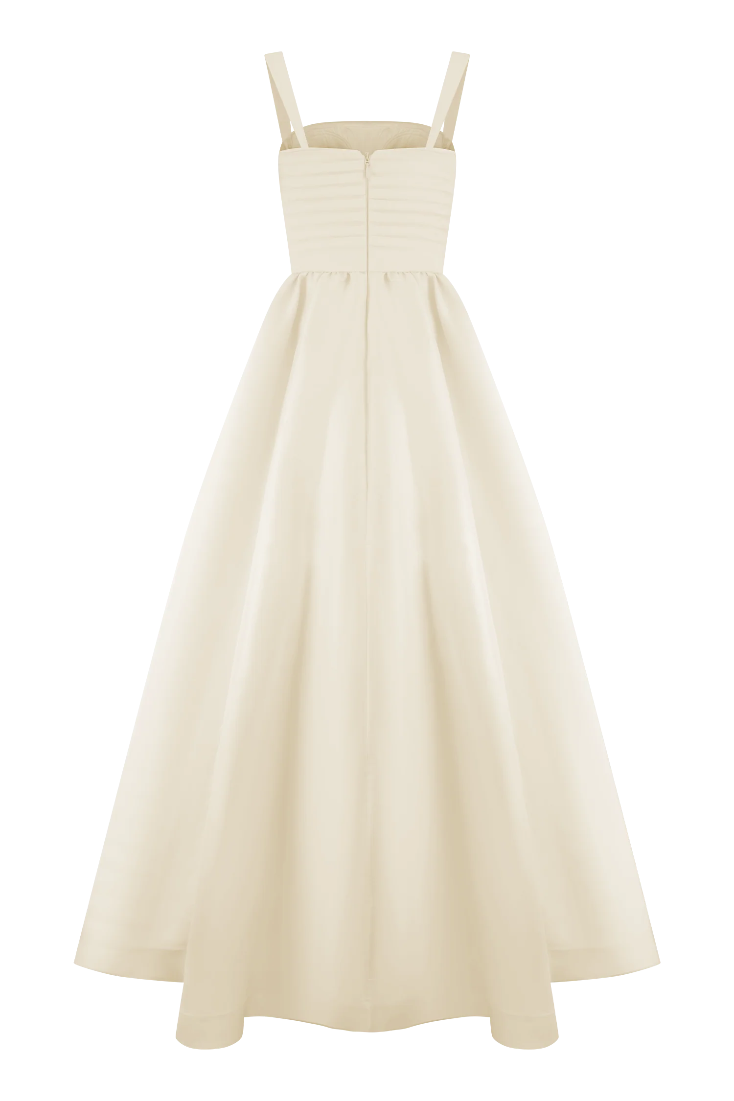 Carla Ruched Gown - Cream Ivory - Image 9
