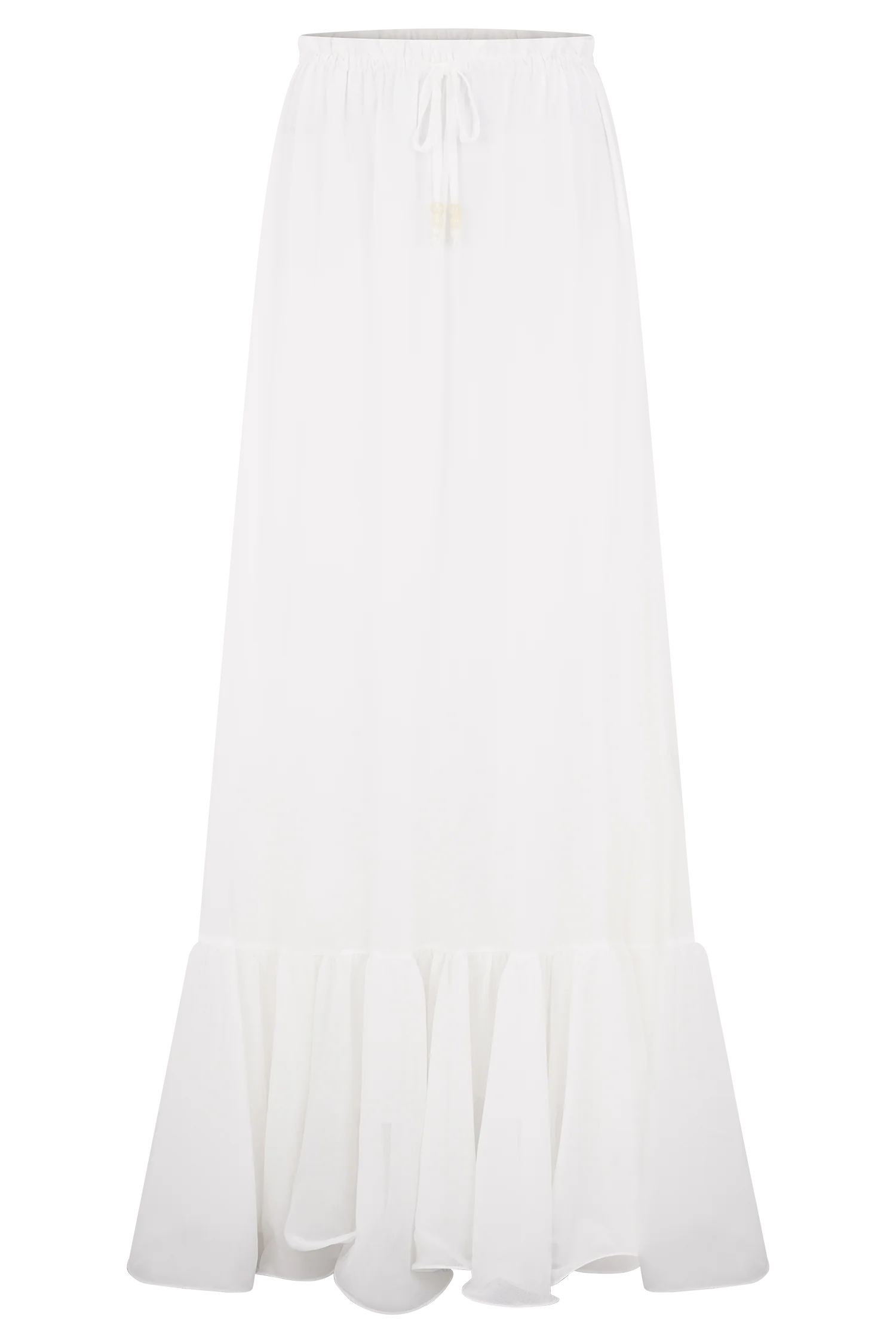 Carlie Chiffon Maxi Skirt - Ivory - Image 11