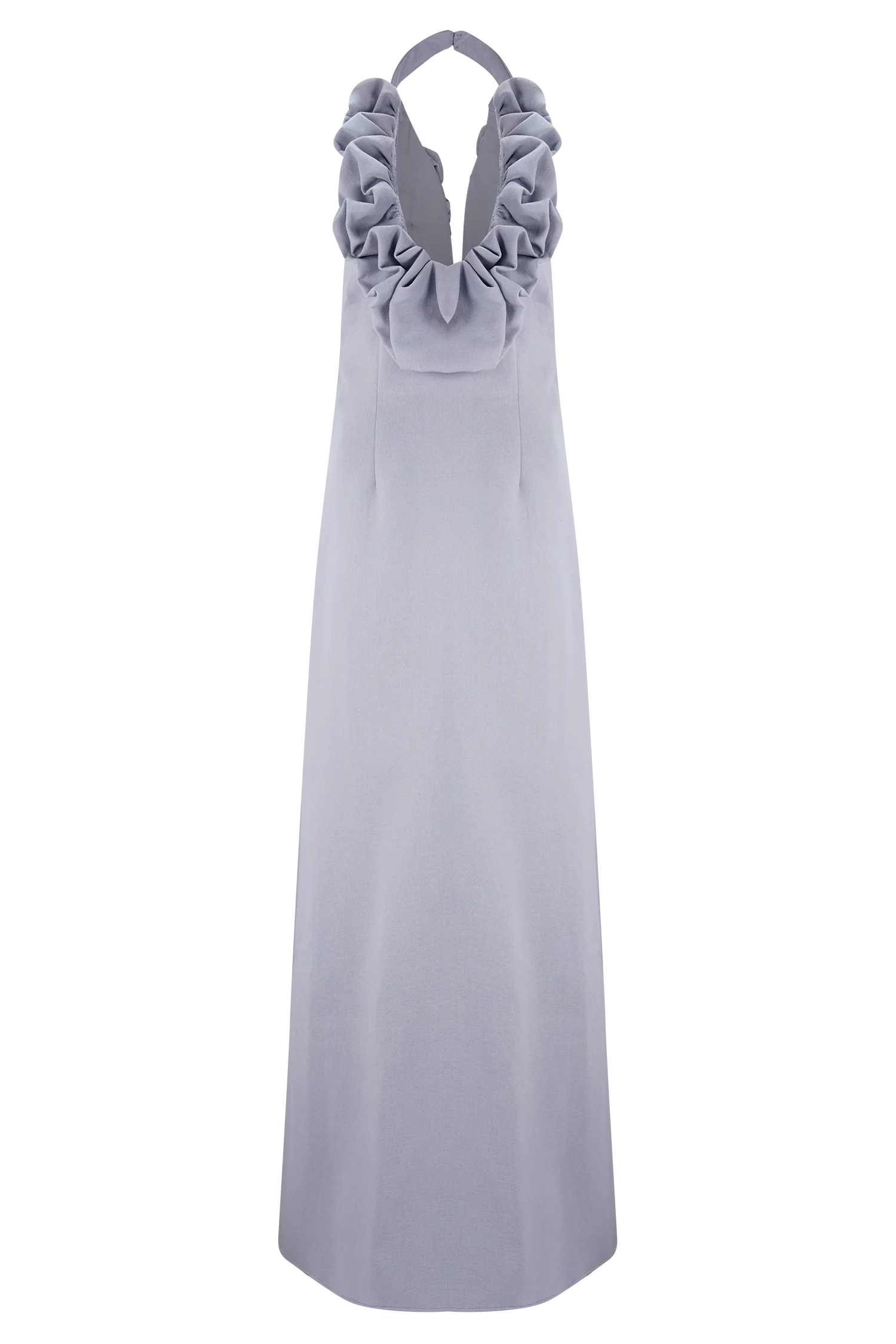 Carolyn Linen Bubble Maxi Dress - Misty Blue - Image 13