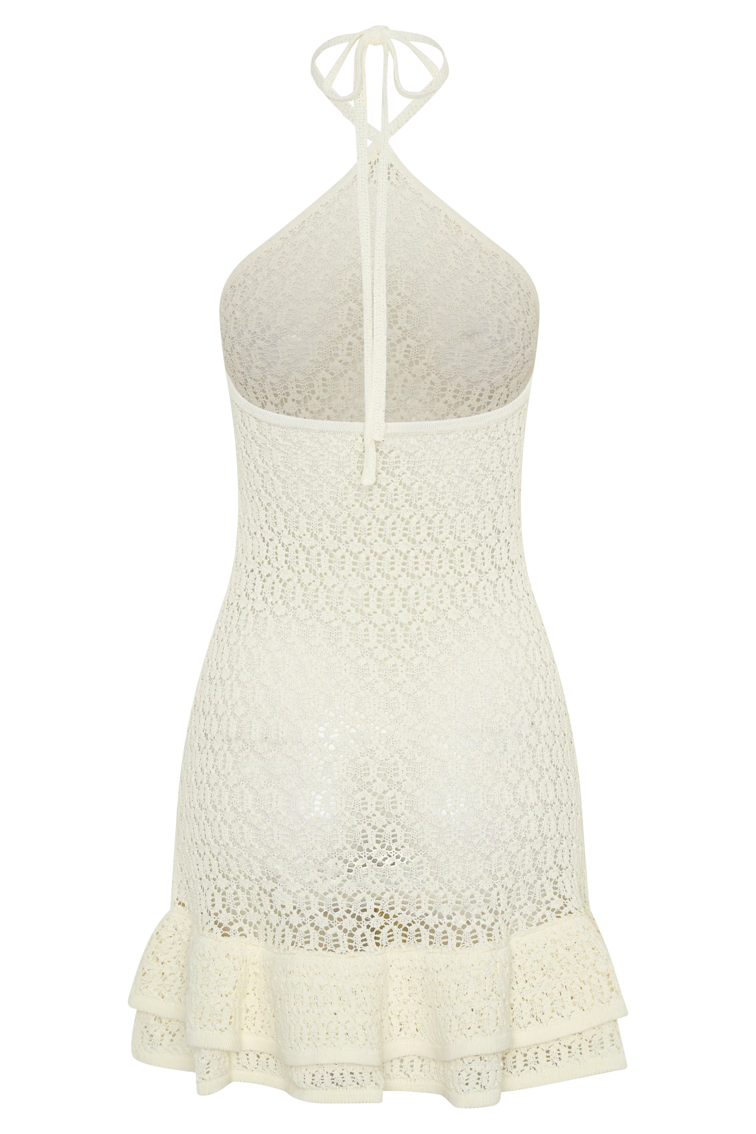Carrisa Crochet Knit Mini Dress - White - Image 8