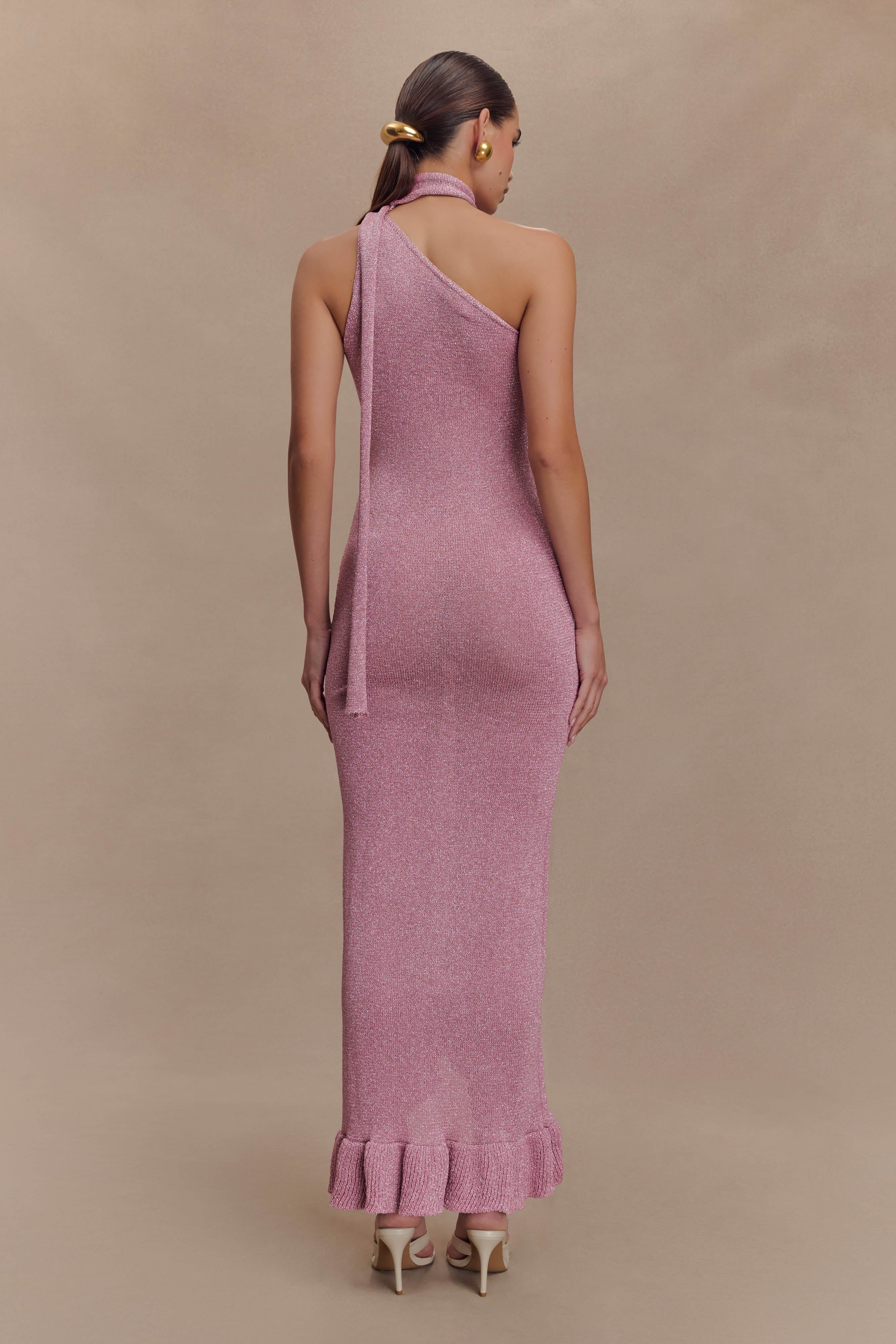 Celestino Floral Metallic Knit Maxi Dress - Pink - Image 2