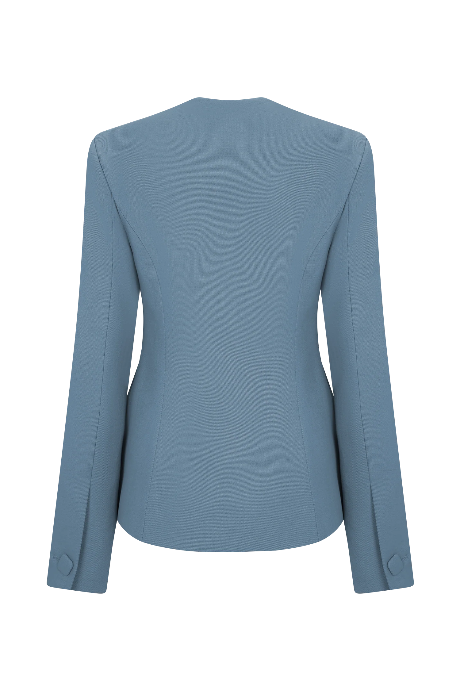 Christel Suiting Fitted Blazer - Ocean Blue - Image 7
