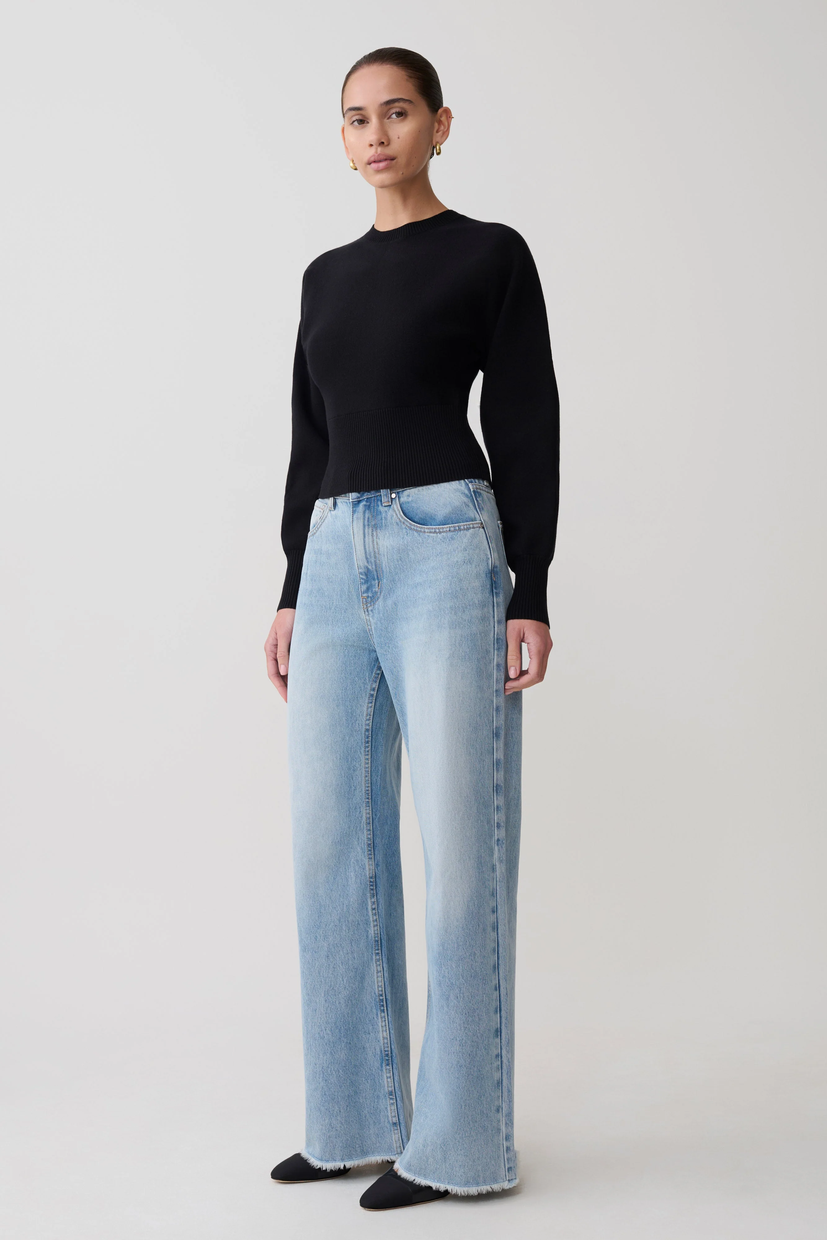 Ciaralee Cinched Waist Jumper - Black - Image 3