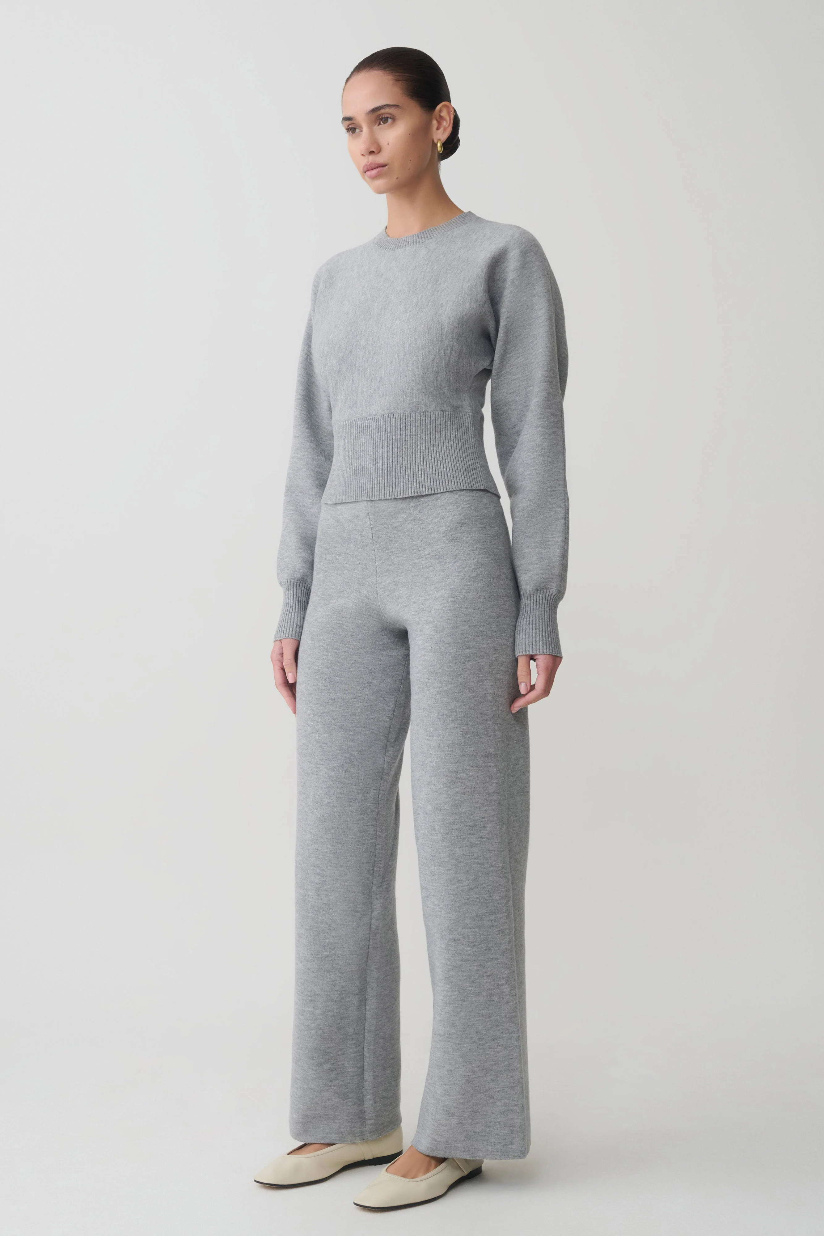 Ciaralee Cinched Waist Jumper - Grey Marle - Image 6