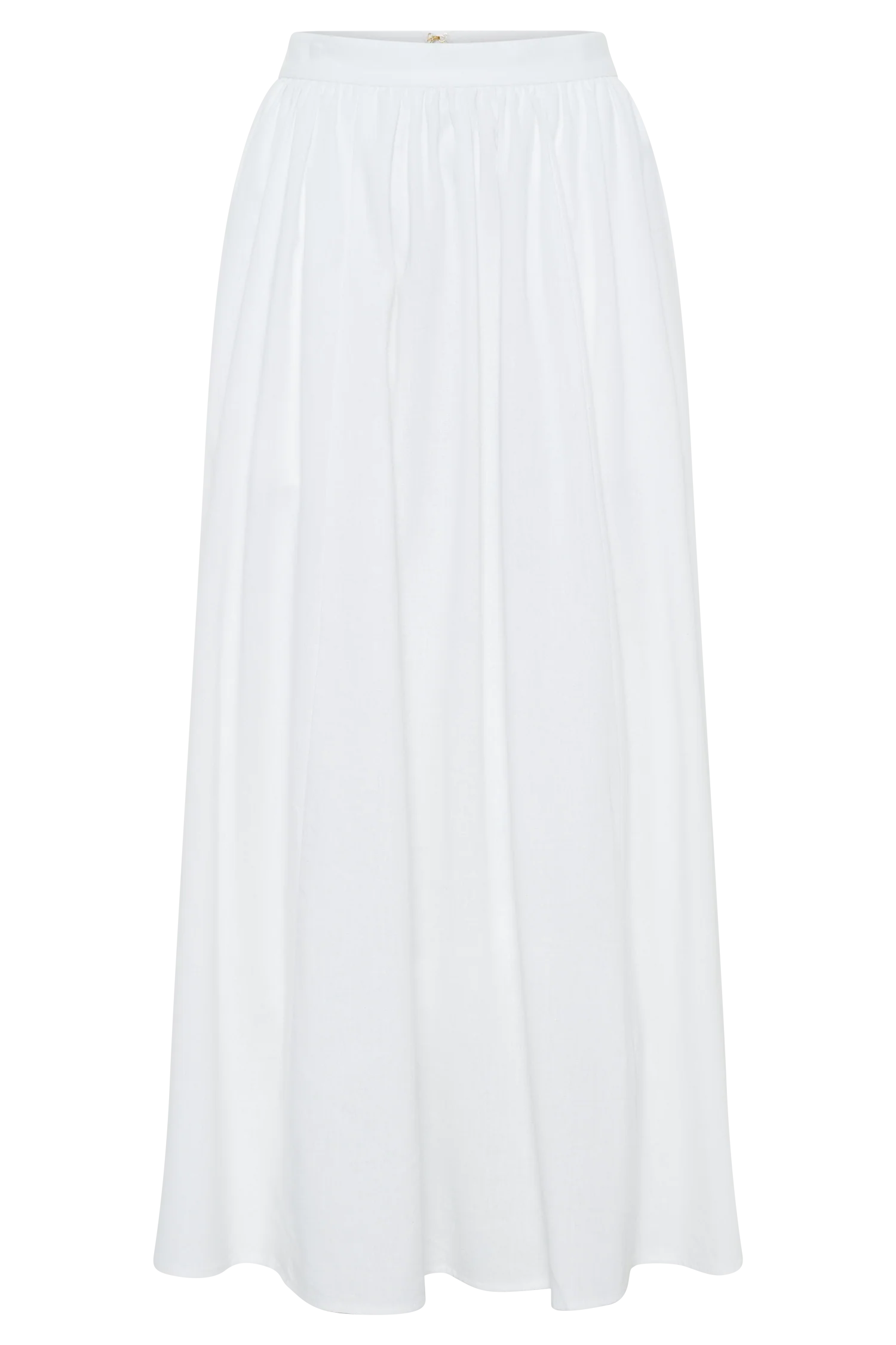 Clarence Linen A-Line Maxi Skirt - White - Image 9
