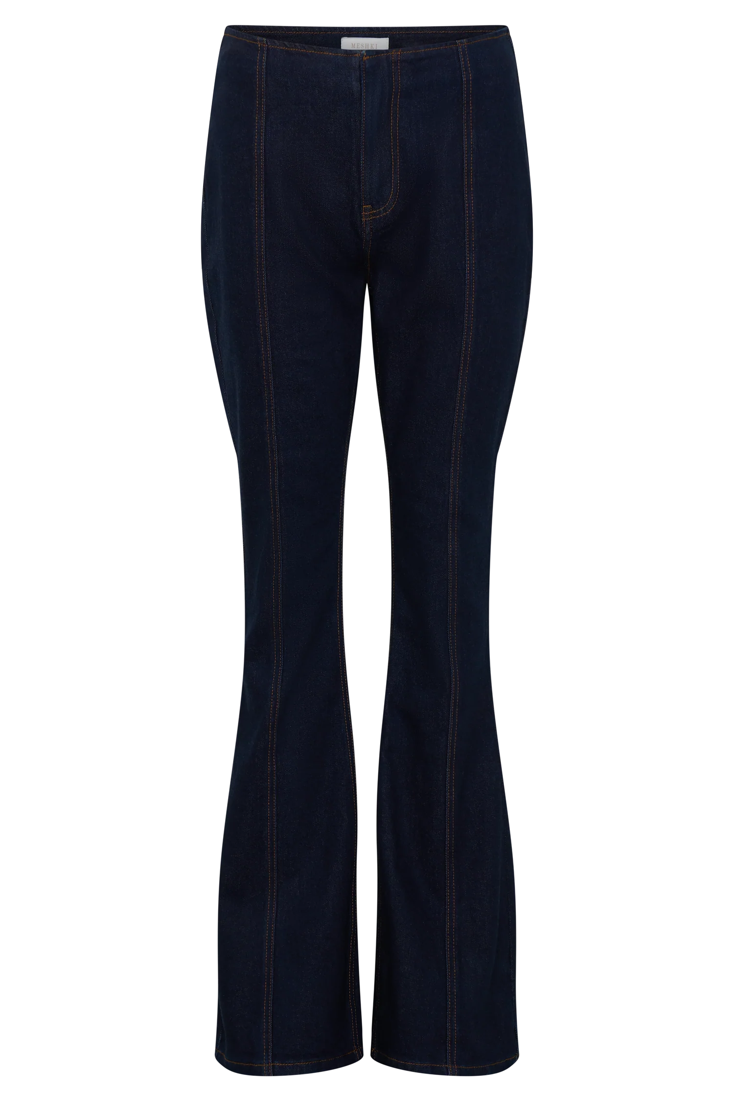 Clio Paneled Flare Jeans - Indigo Blue - Image 11