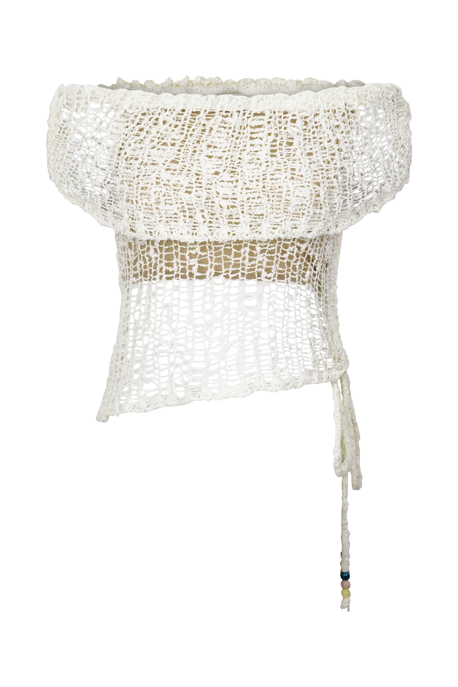 Cordelia Off Shoulder Knit Top - Ivory - Image 9