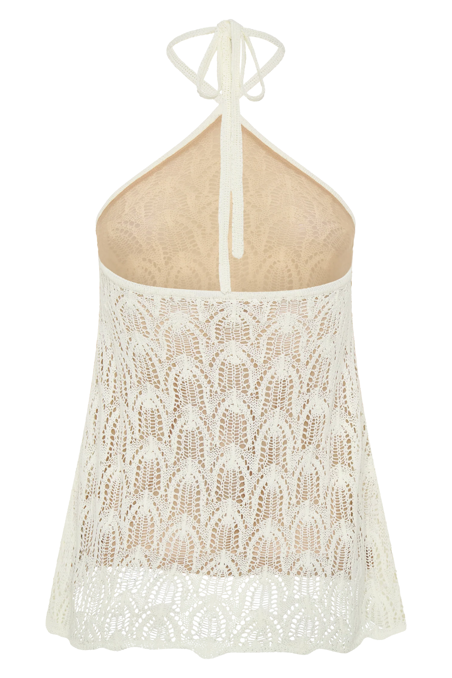 Corey Crochet Halter Neck Top - Ivory - Image 8