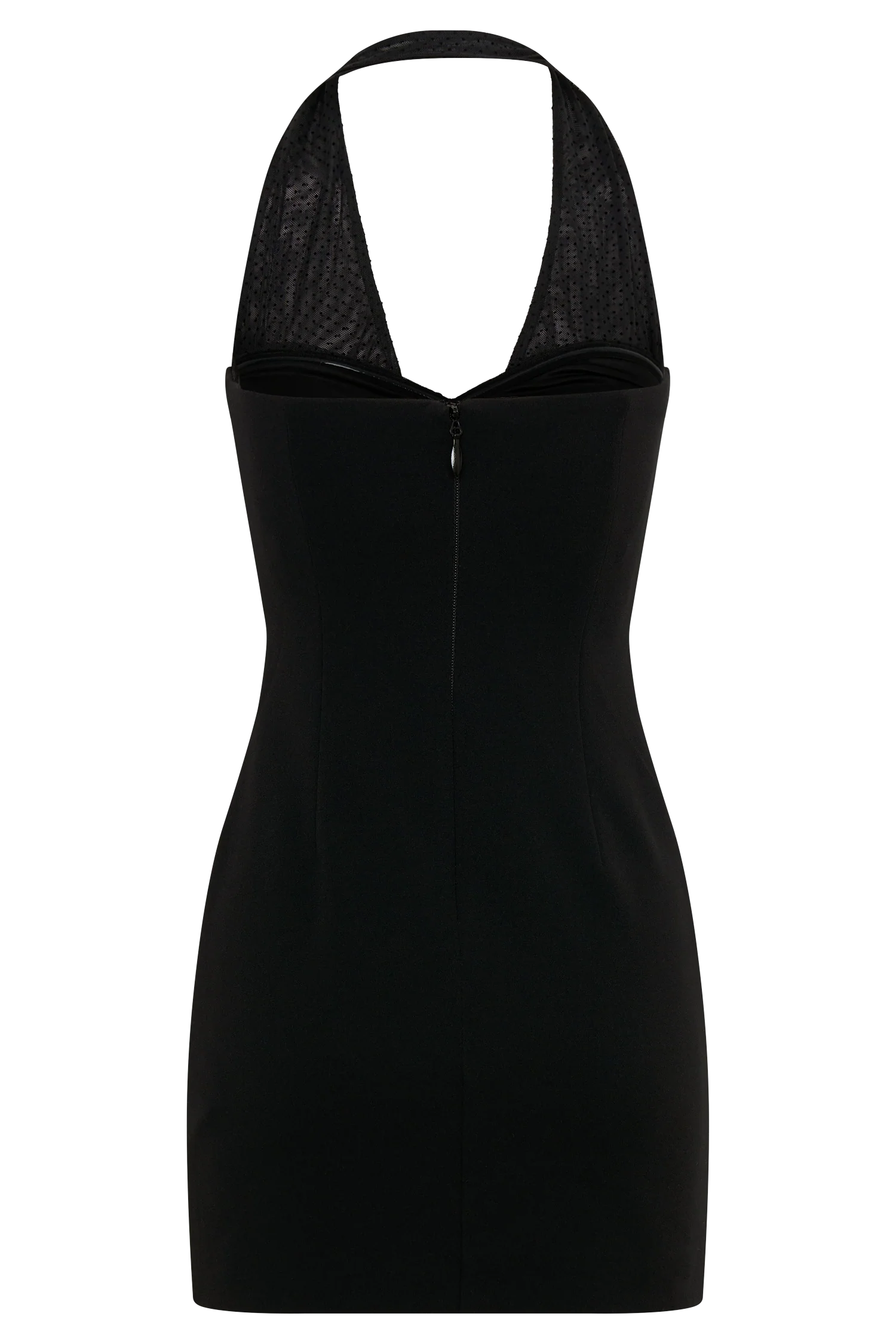 Cressida Crepe Halter Mini Dress - Black - Image 8