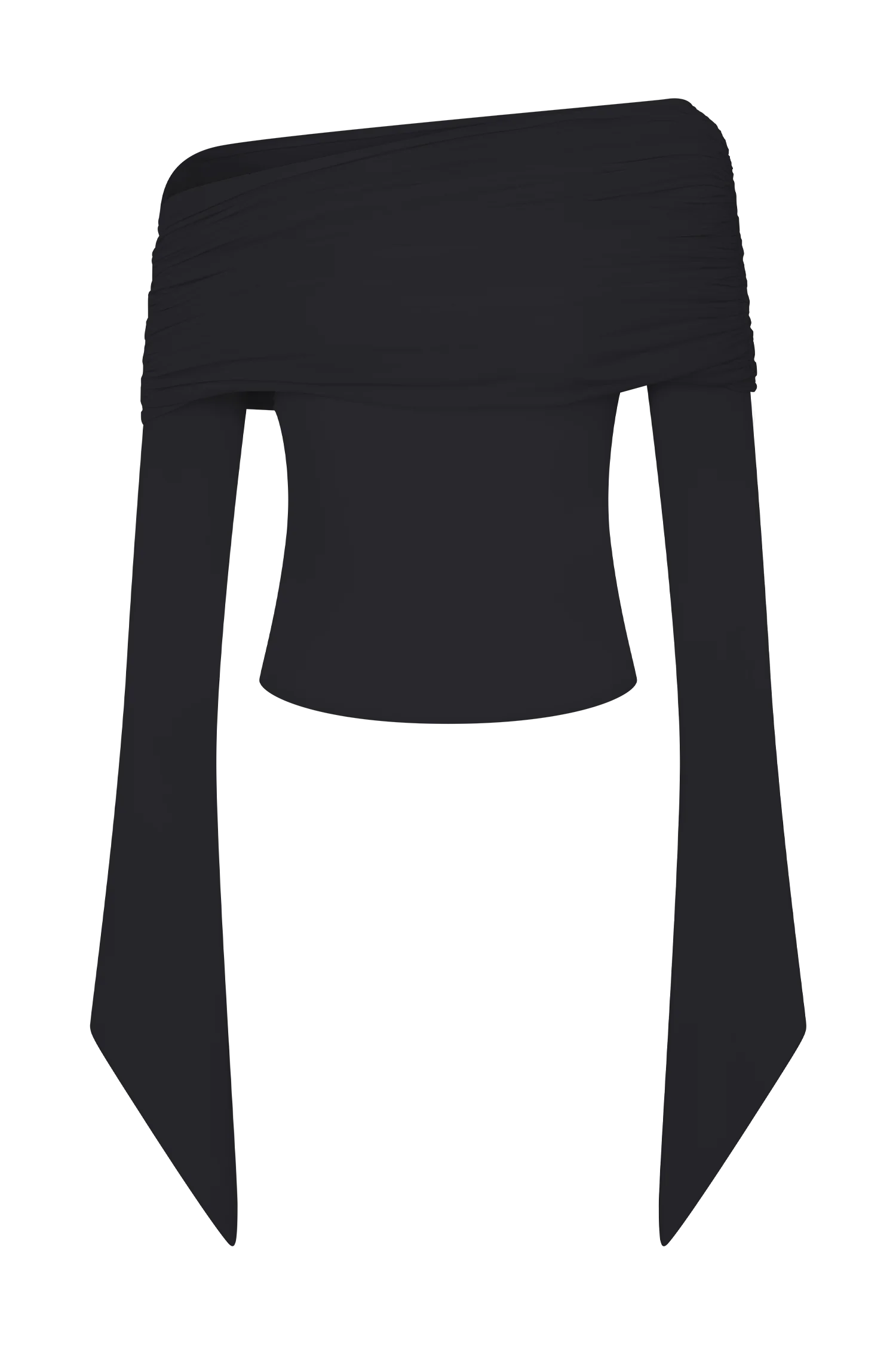 Dahlia One Shoulder Top - Black - Image 9