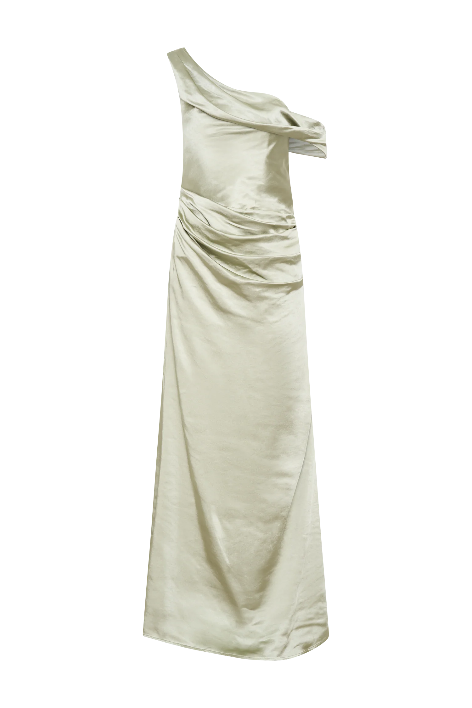 Dalia Off Shoulder Satin Maxi Dress - Sage - Image 13