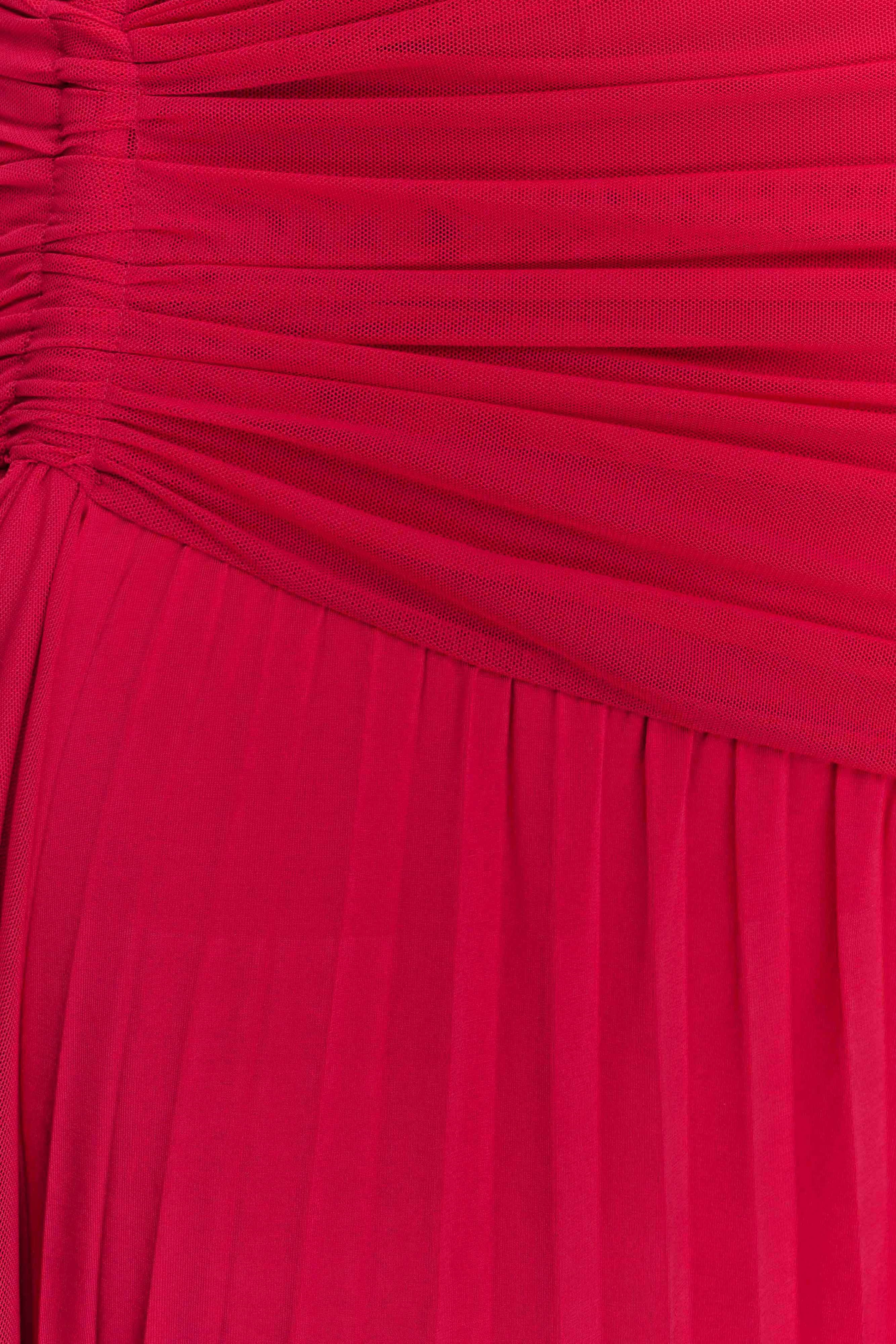 Dania Cowl Neck Slinky Maxi Dress - Fuchsia Pink - Image 8