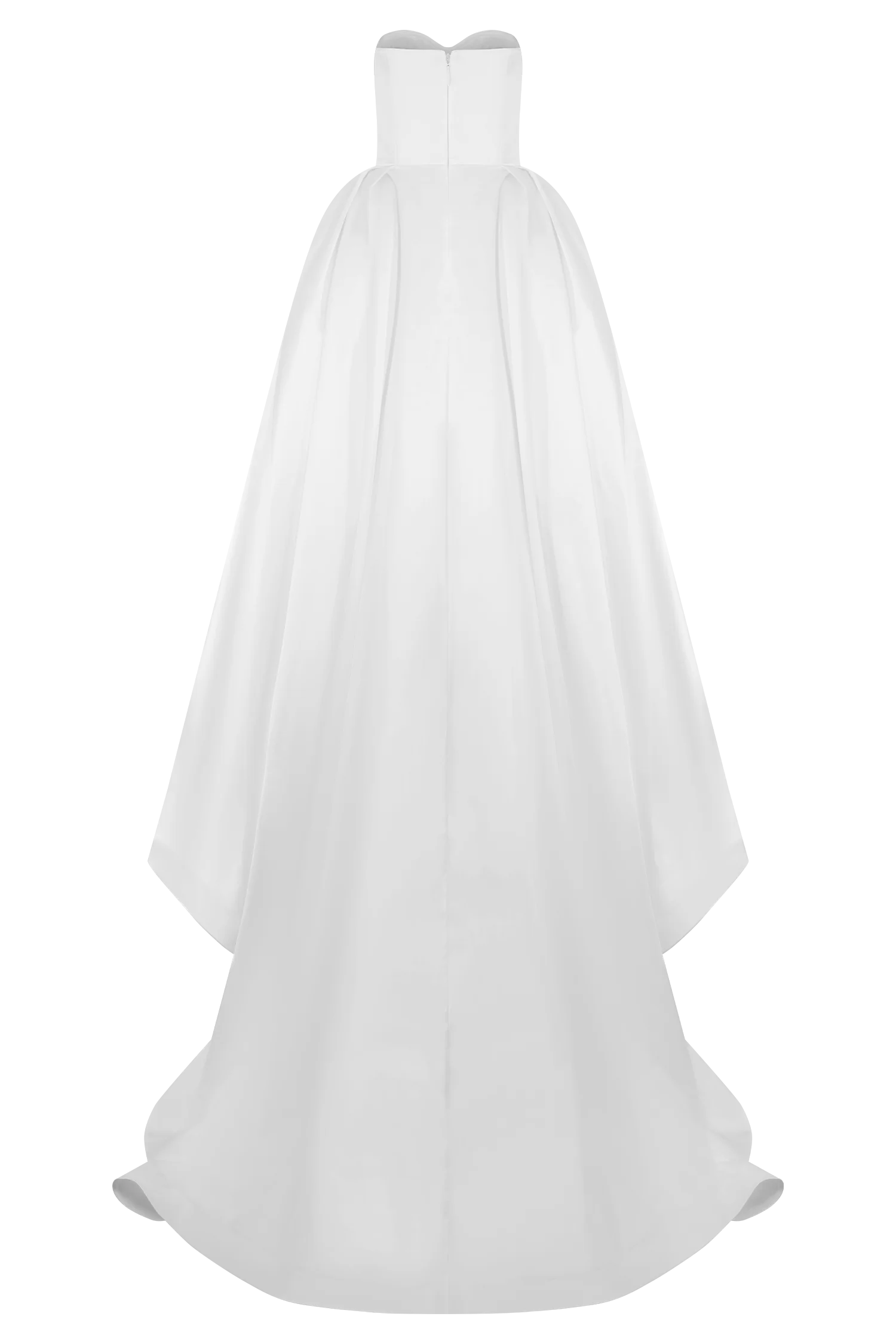 Delphine Satin Strapless Maxi Gown - White - Image 9