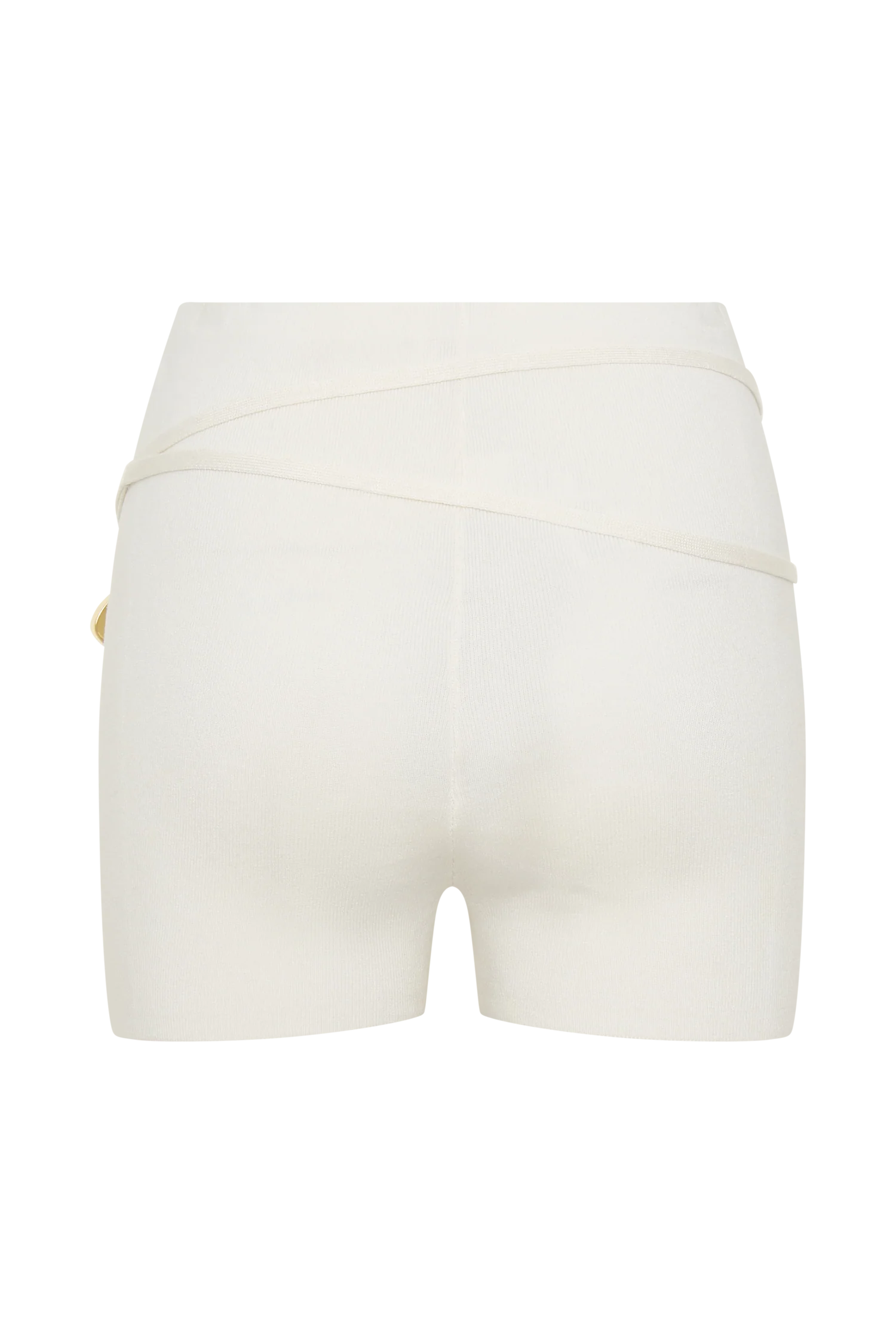 Dimitri Mini Knit Shorts With Belt - Ivory - Image 8