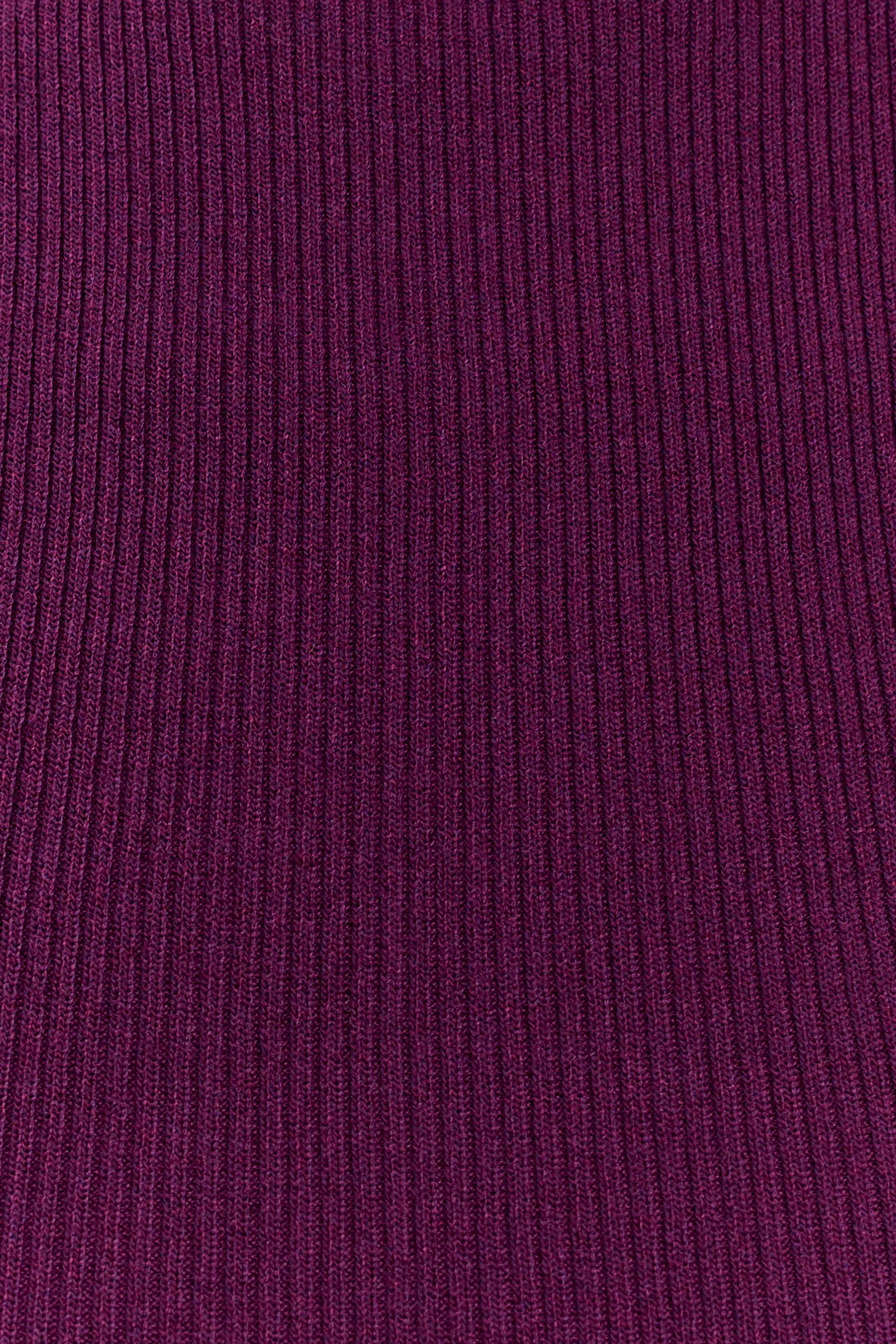 Diya Ribbed High Waisted Pants With Wire Hem - Plum - Image 7